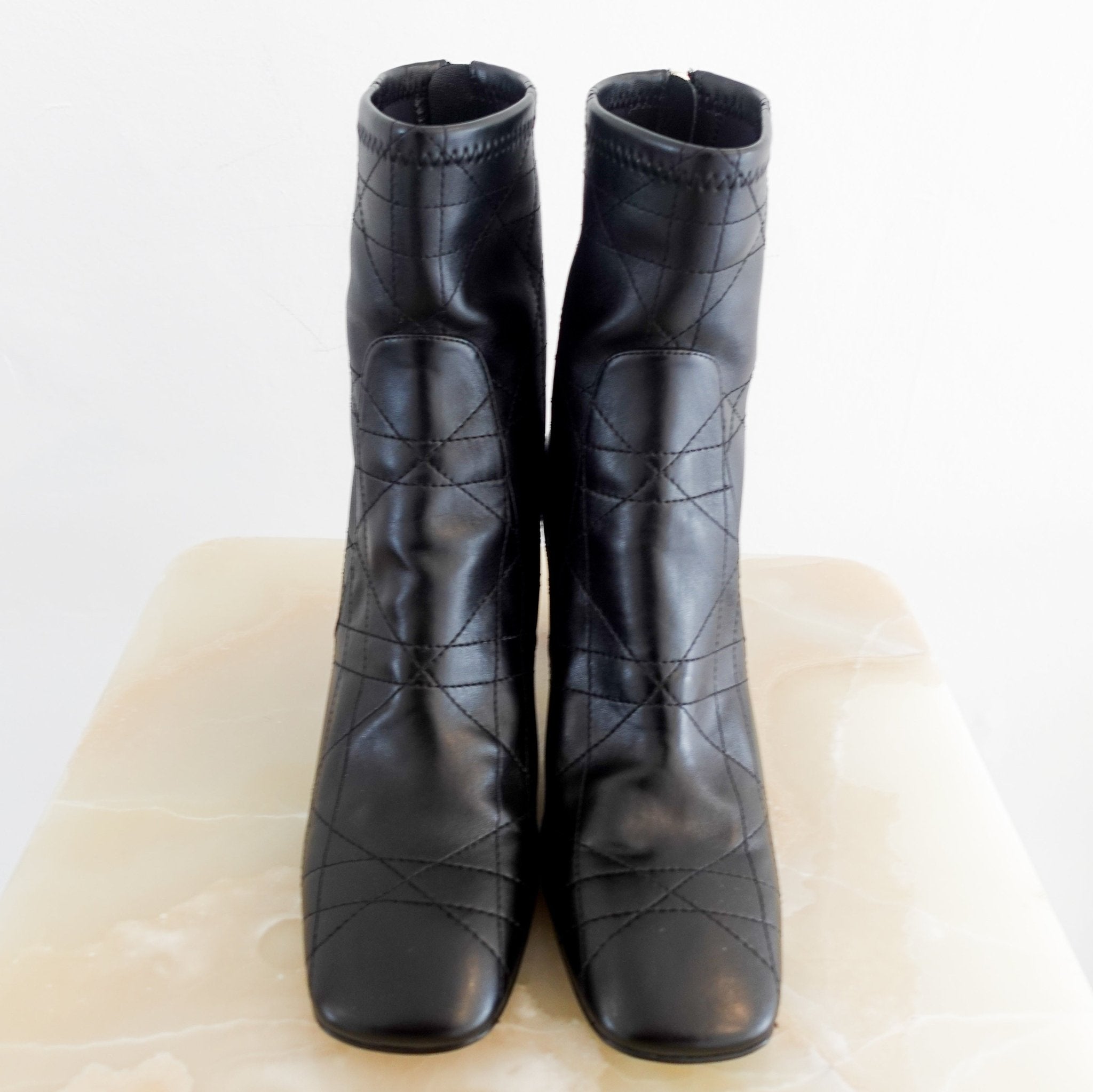 NEW Dior Cannage Quilted Ankle Boots in Black RRP £1600 | Authentic Preloved - Reloved Again