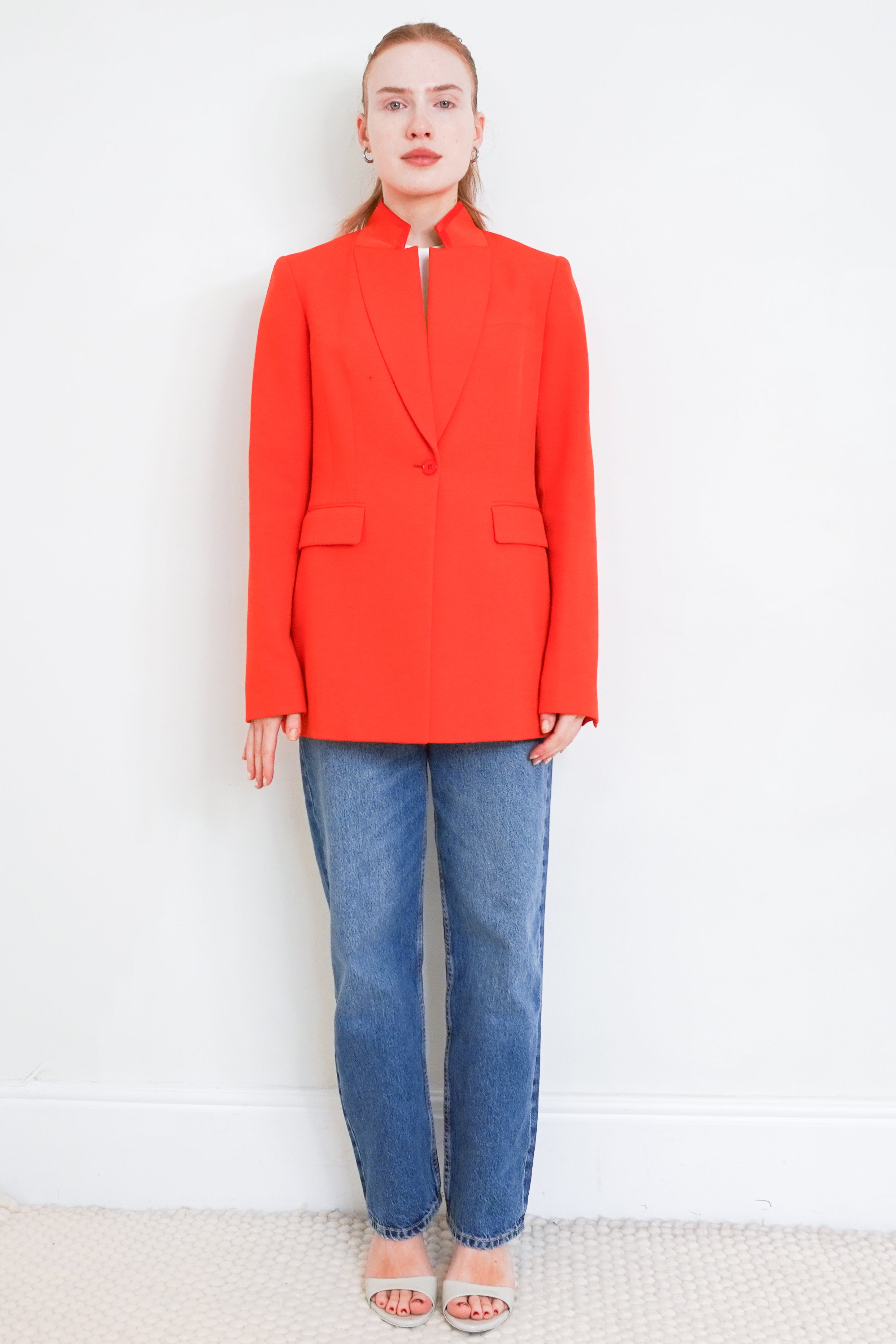 NEW-Givenchy-Red-Single-Breasted-Blazer-front-picture-Chelsea-London