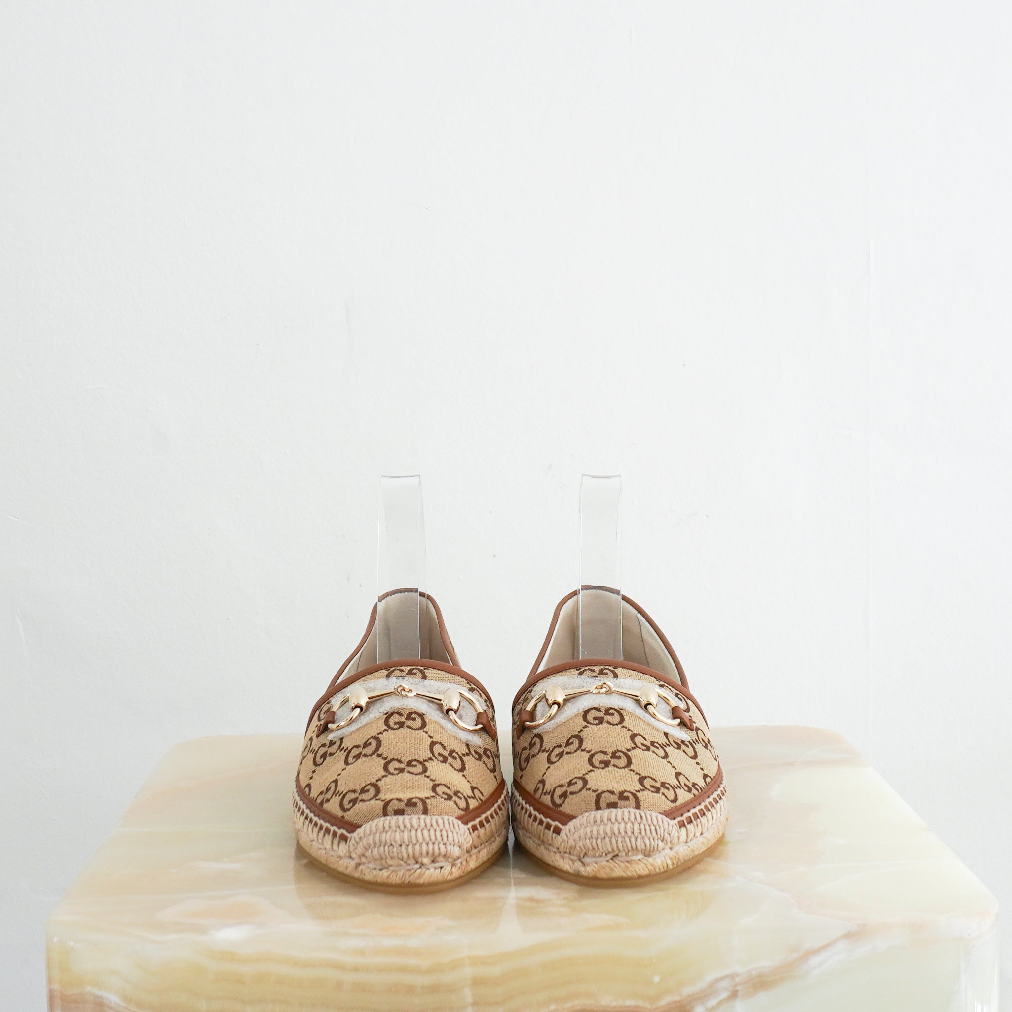 NEW Gucci Monogram Espadrilles in Brown RRP £570 | Authentic Preloved - Reloved Again