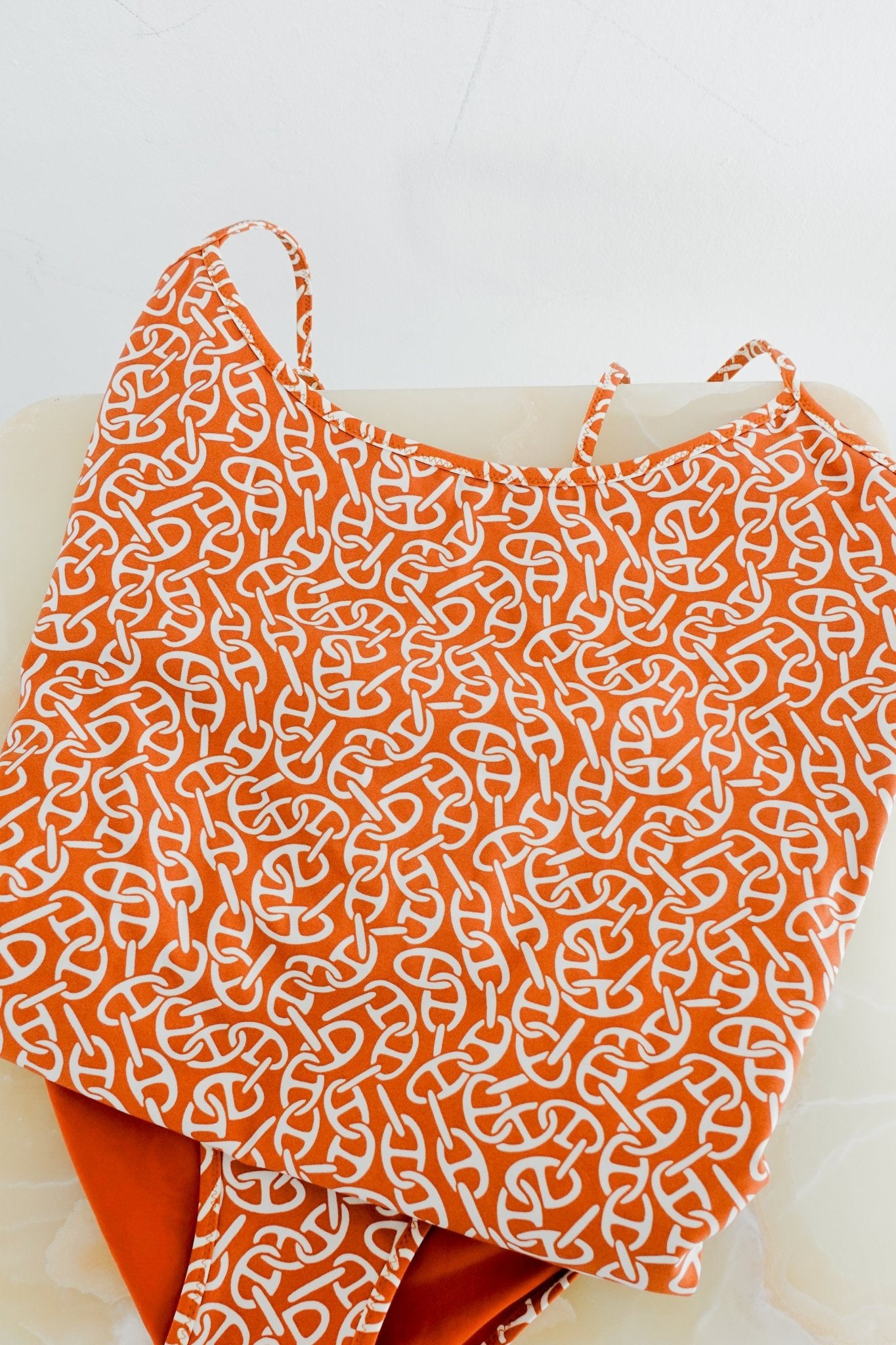 NEW Hermes Brown Maillot De Bain Constance Swimsuit RRP £550 | Authentic Preloved - Reloved Again