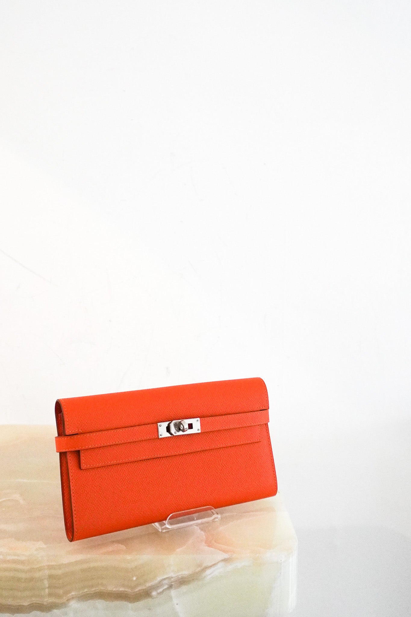 NEW Hermès Kelly Wallet in Orange RRP £2100 | Authentic Preloved - Reloved Again