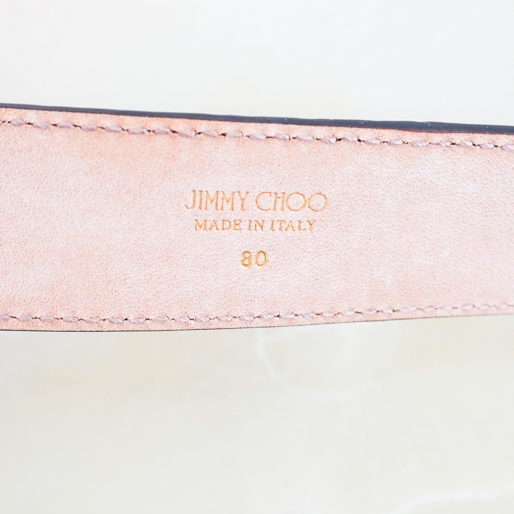 NEW Jimmy Choo Monogram Embossed Belt in Beige RRP £325 | Authentic Preloved FINAL SALE - Reloved Again