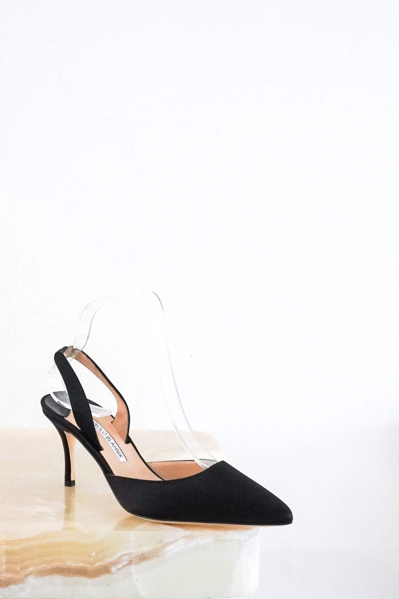 NEW Manolo Blahnik Carolyne Satin Slingback Pumps RRP £775 | Authentic Preloved - Reloved Again