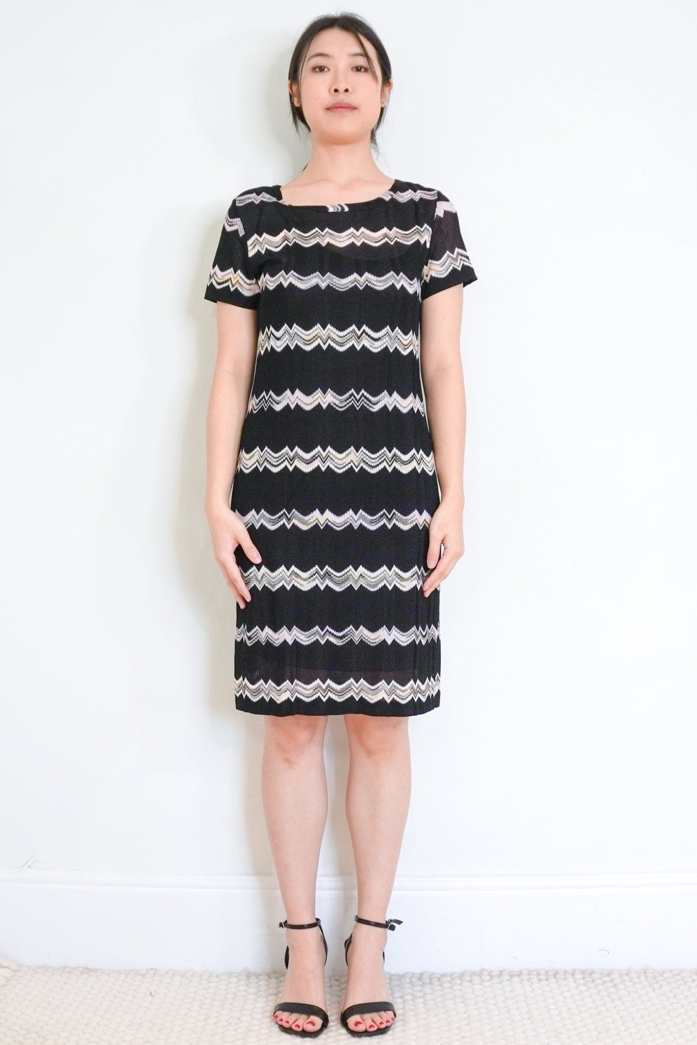 NEW Missoni Black Zigzag Short Sleeve Dress RRP £700 | Authentic Preloved - Reloved Again