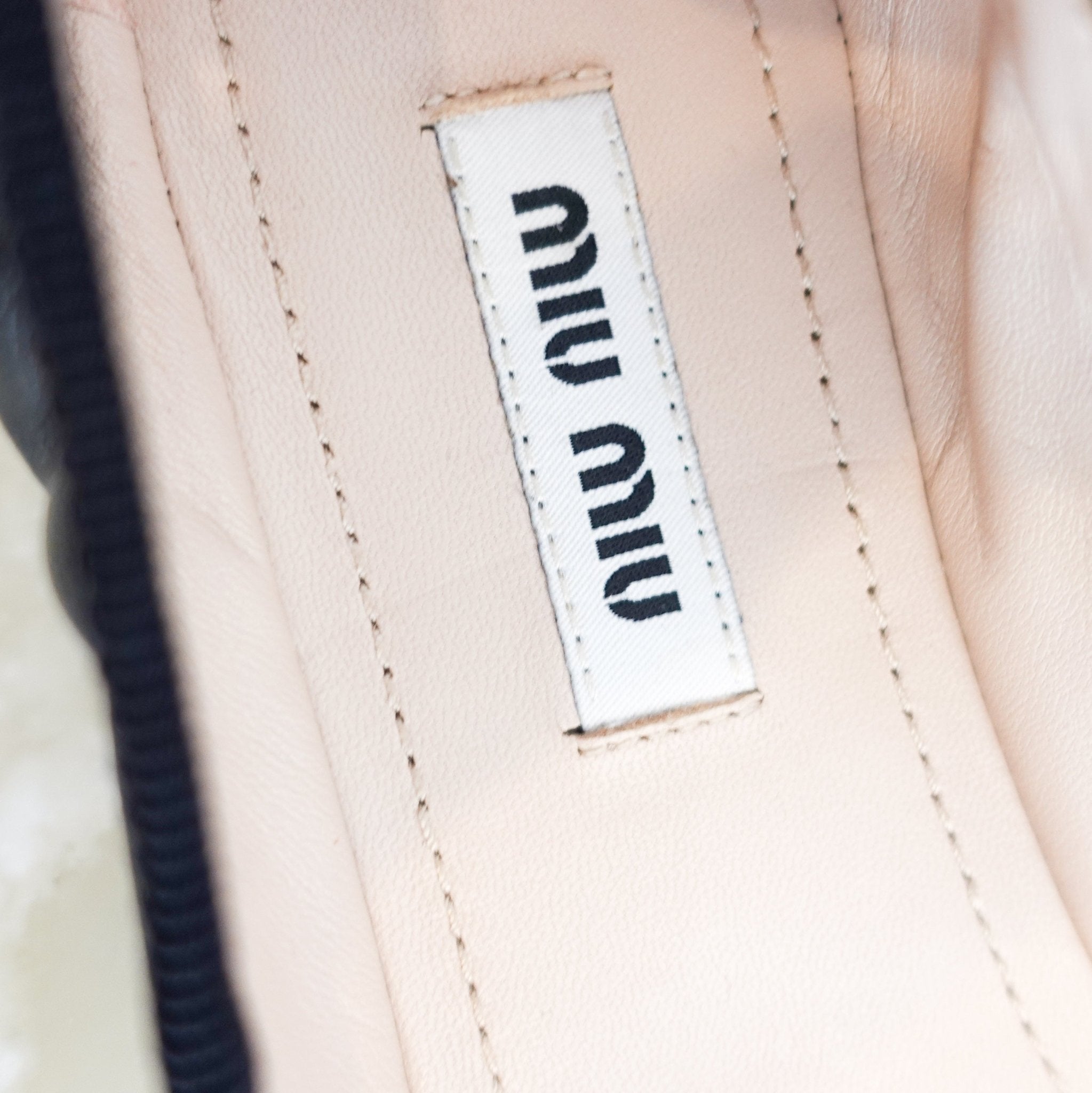 NEW Miu Miu Calzature Donna black Ballet flat RRP £500 | Authentic Preloved - Reloved Again
