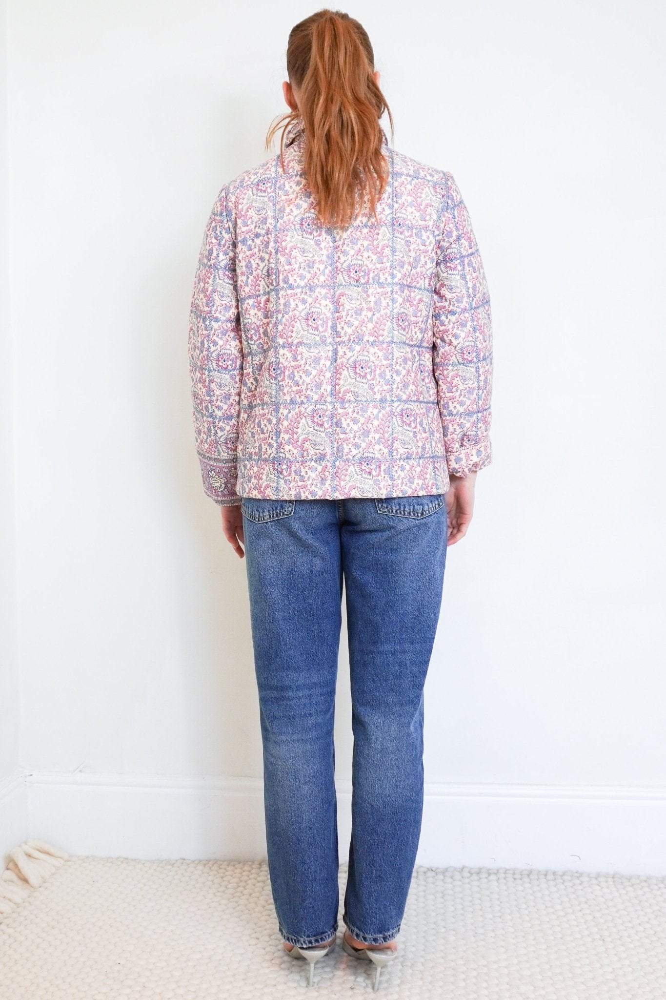 NEW Sezane Pink Emilia Floral Quilted Jacket RRP £250 | Authentic Preloved - Reloved Again