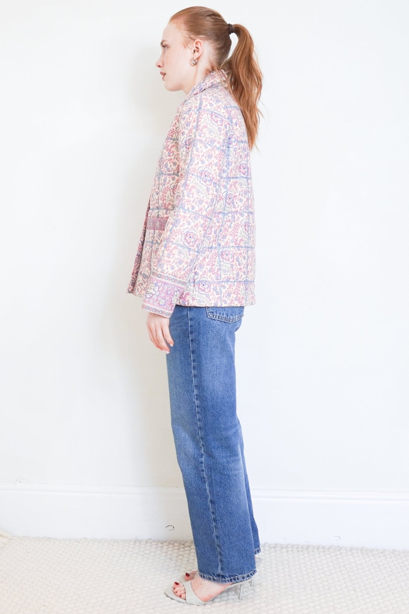 NEW Sezane Pink Emilia Floral Quilted Jacket RRP £250 | Authentic Preloved - Reloved Again