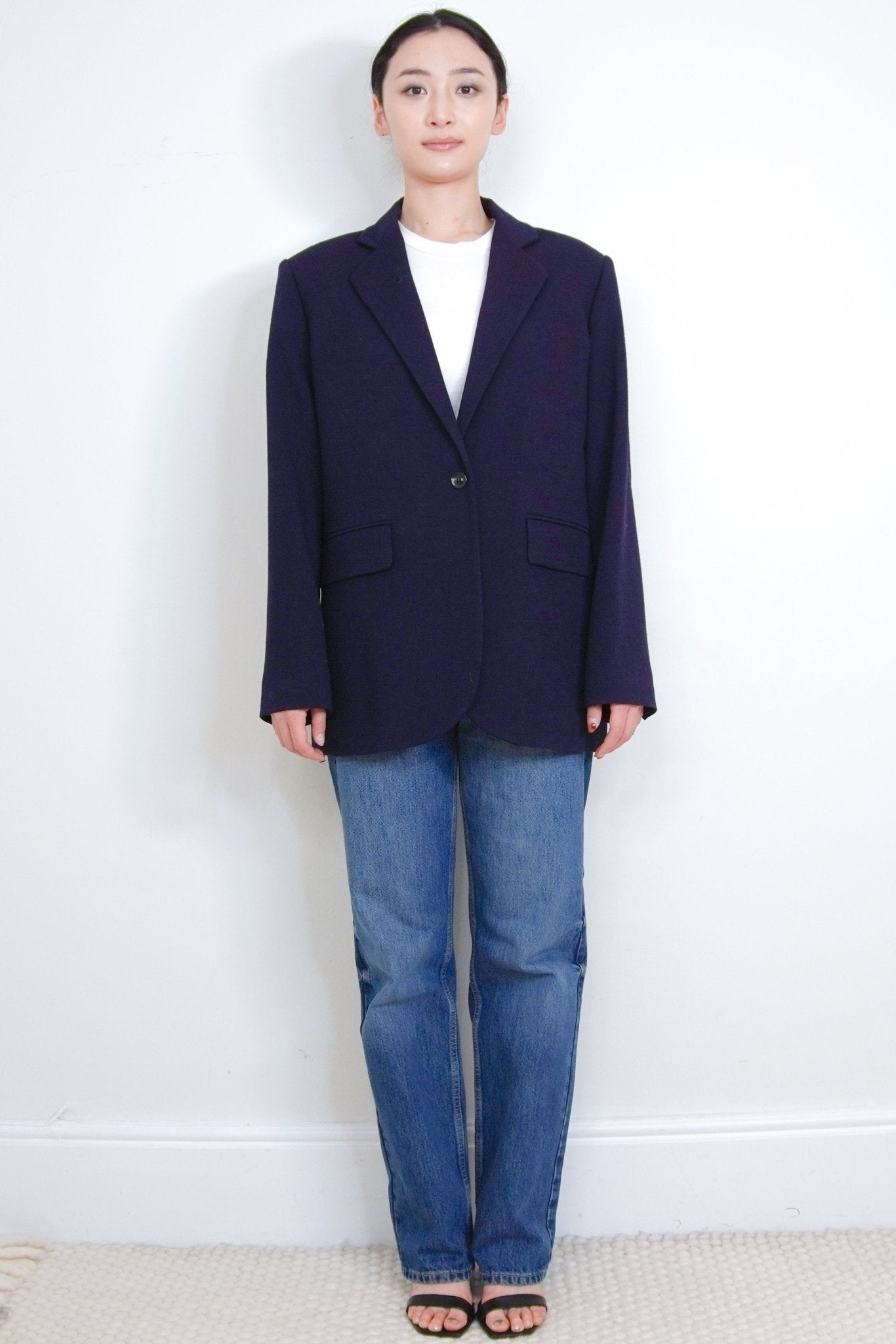 NEW Soeur Navy Sevres Relaxed Blazer RRP £315 | Authentic Preloved - Reloved Again