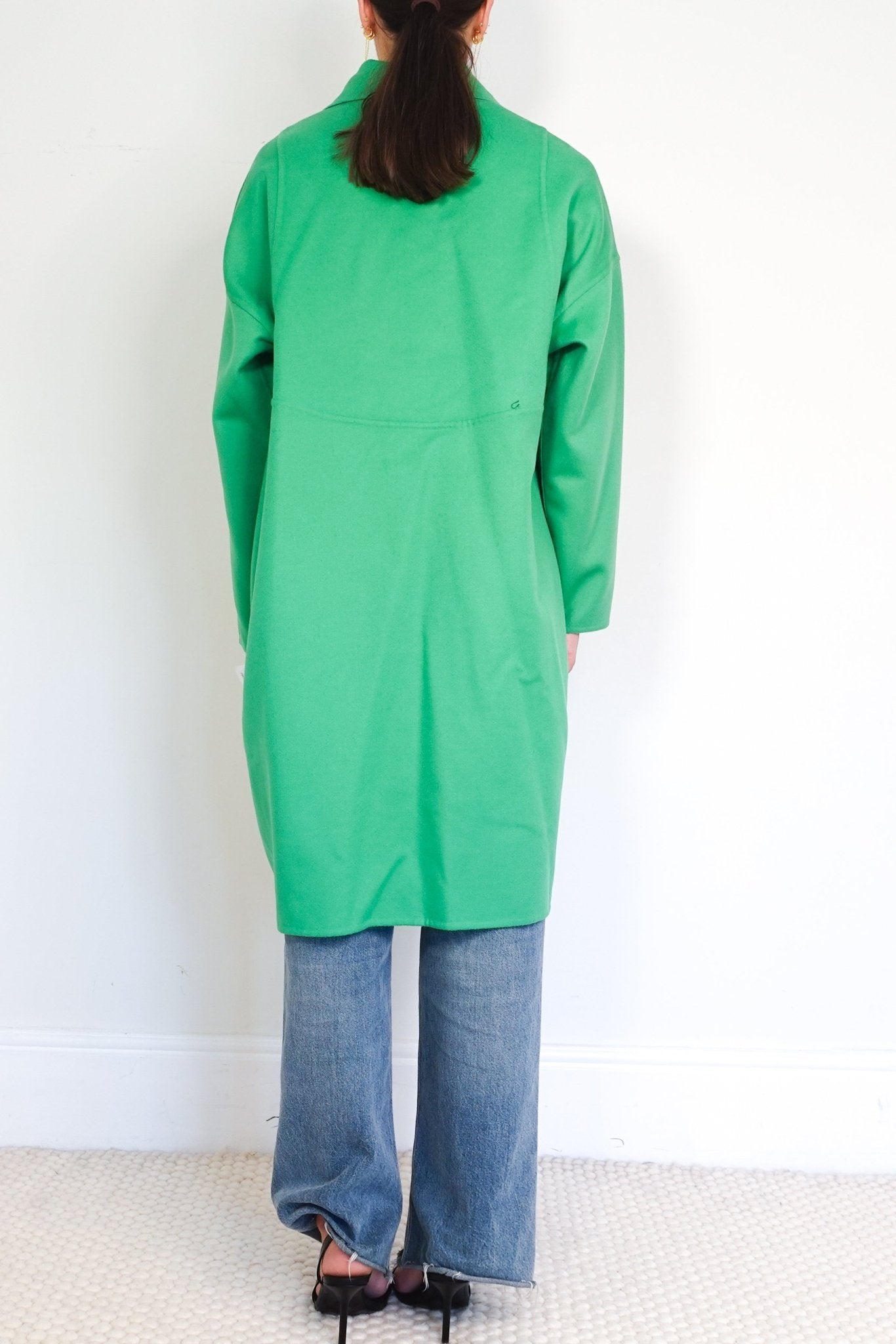 NEW Stella McCartney Green Wool Classic Coat RRP £1395 | Authentic Preloved - Reloved Again