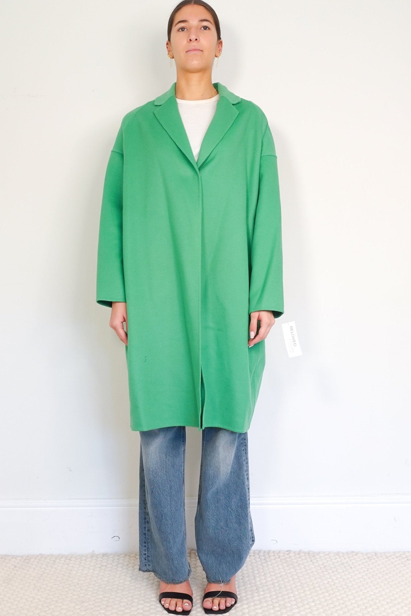 NEW Stella McCartney Green Wool Classic Coat RRP £1395 | Authentic Preloved - Reloved Again