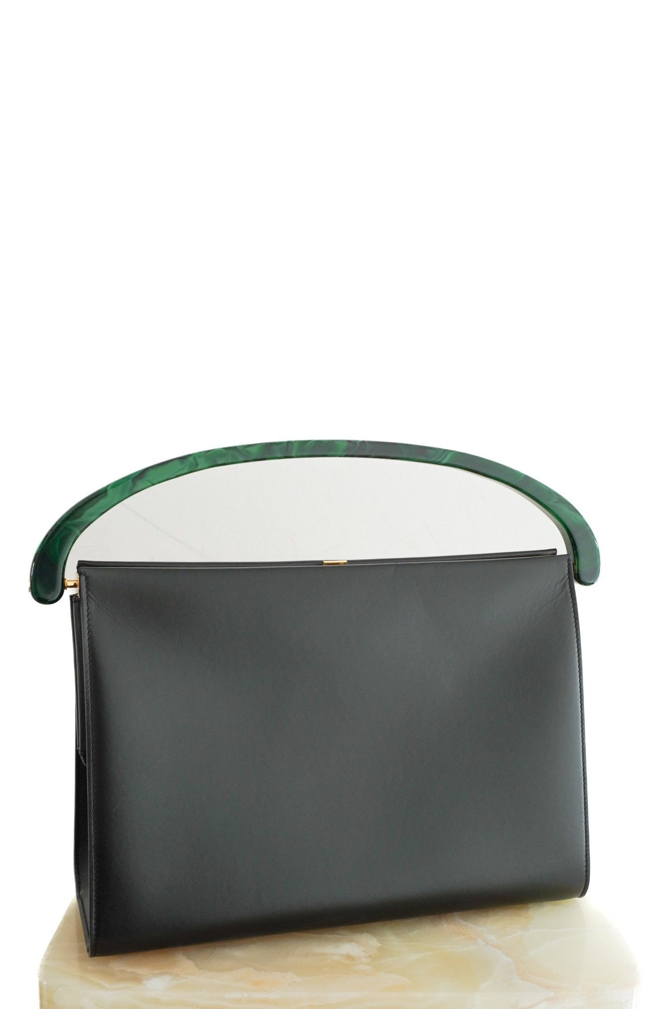 NEW Dries Van Noten Large Leather Bag with Resin Handle RRP £2100 | Authentic Preloved - Reloved Again