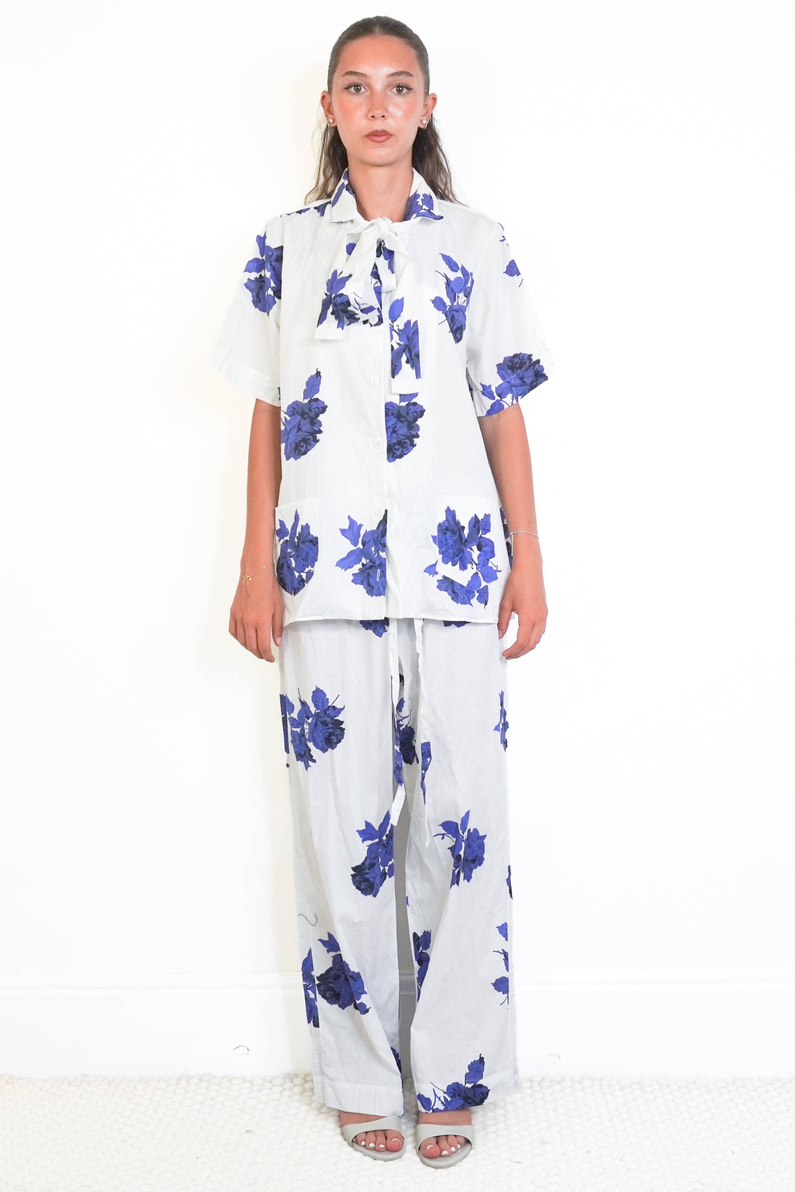 NEW Emilia Wickstead Blue Roses/Ivory Floral Set front photo chelsea london