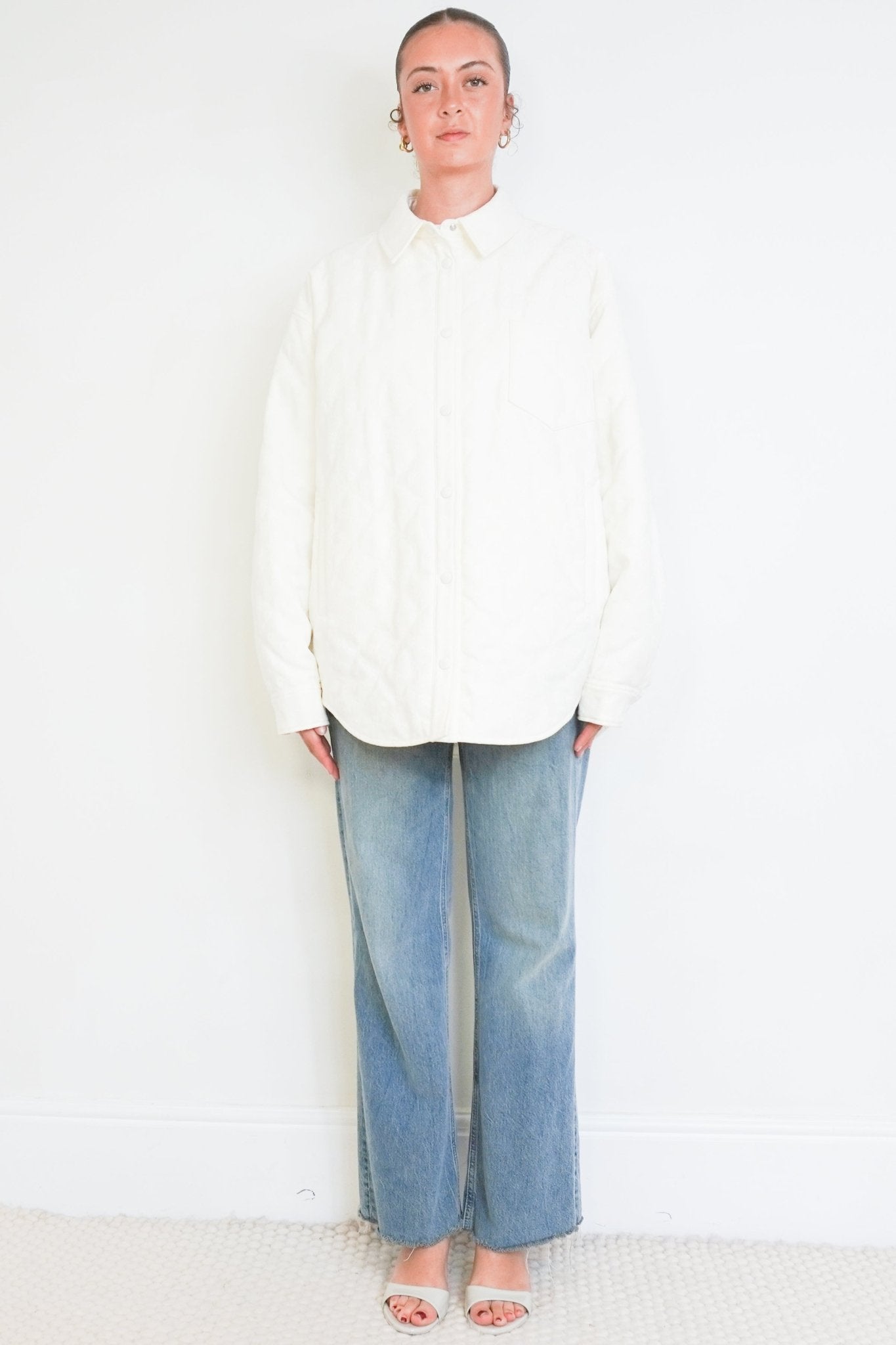 NEW Gucci White GG Monogram Quilted Overshirt Jacket RRP £2400 | Authentic Preloved - Reloved Again