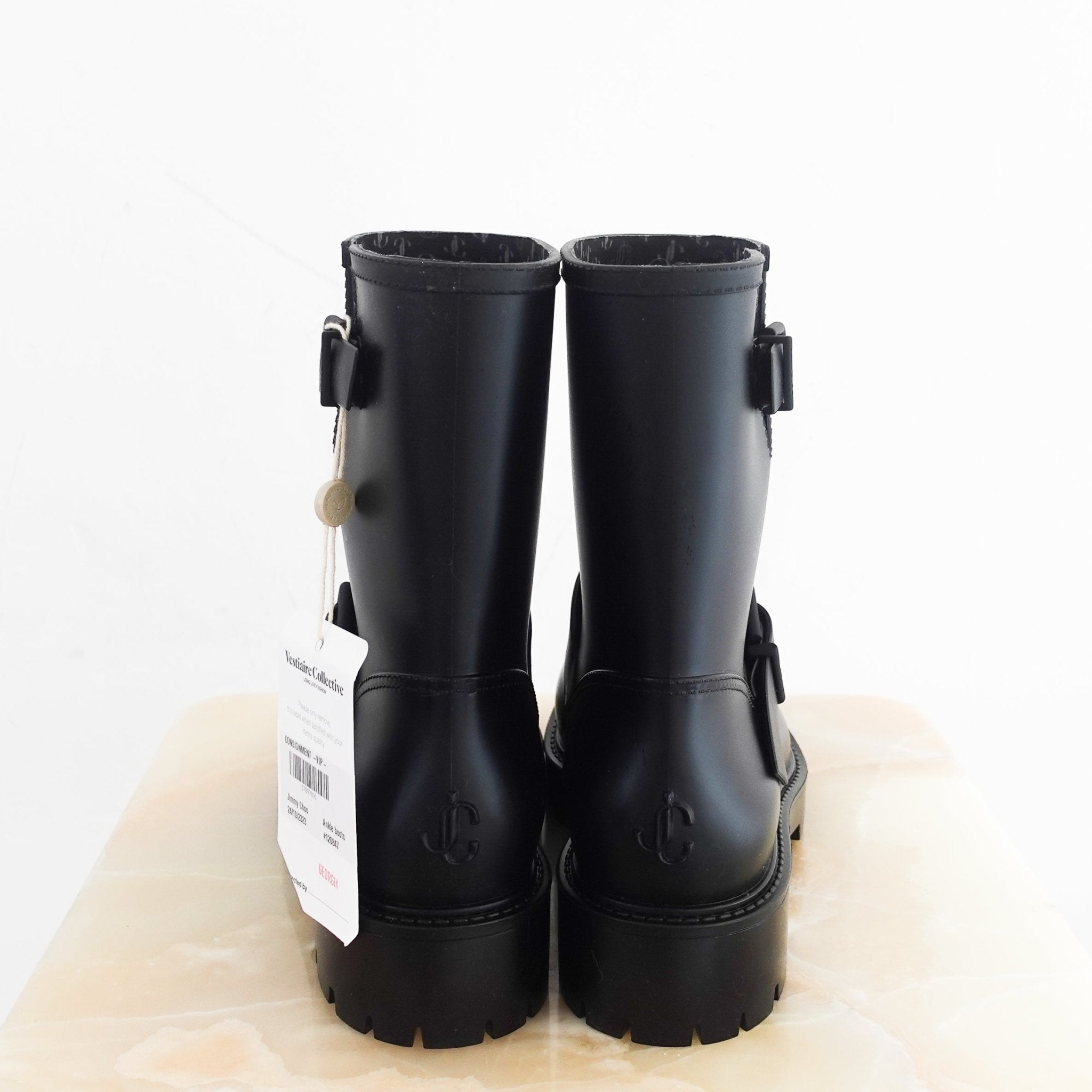 NEW Jimmy Choo Yael Rain Boots RRP £330 | Authentic Preloved - Reloved Again
