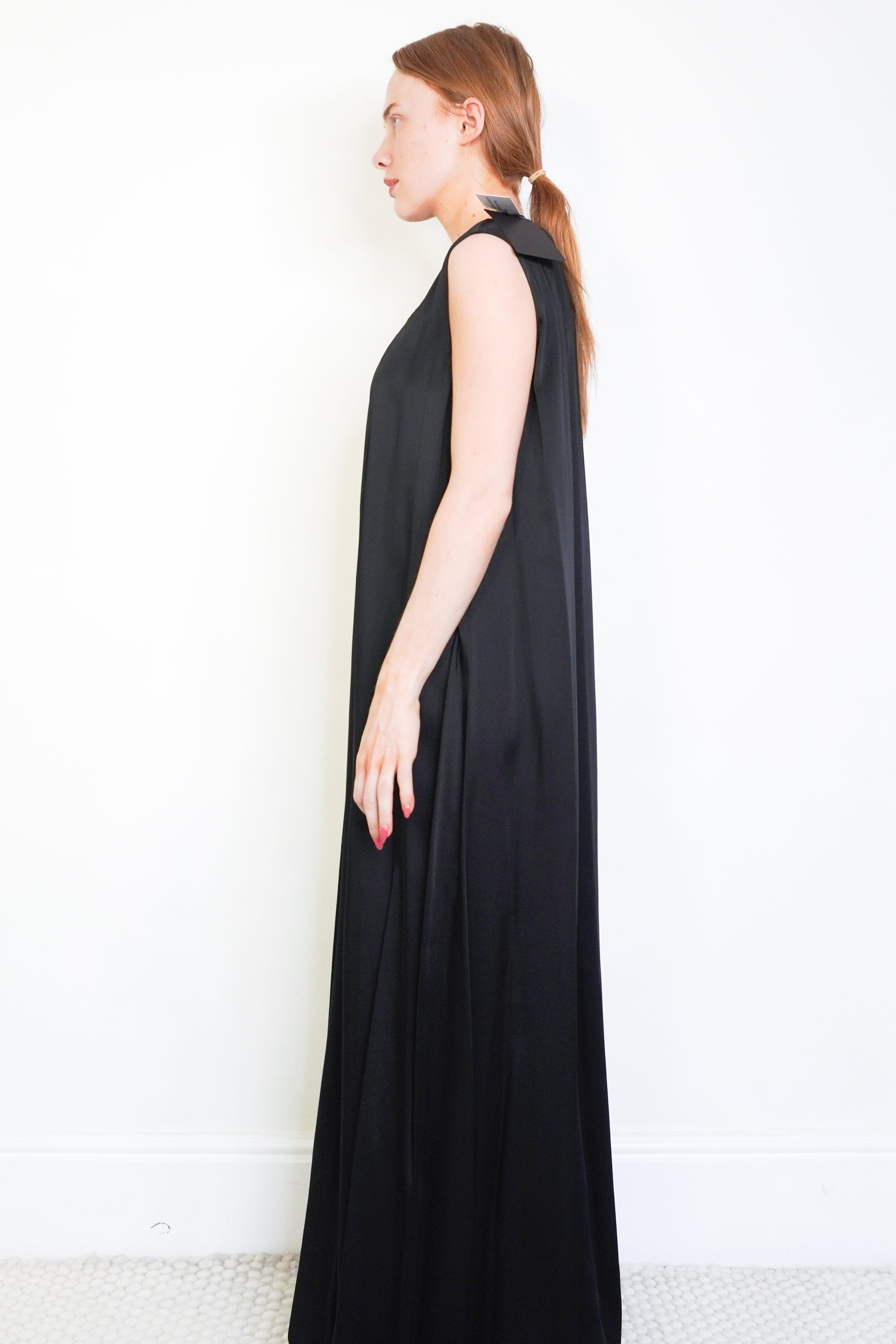 NEW Marina Rinaldi Embellished Satin Maxi Dress side photo chelsea london