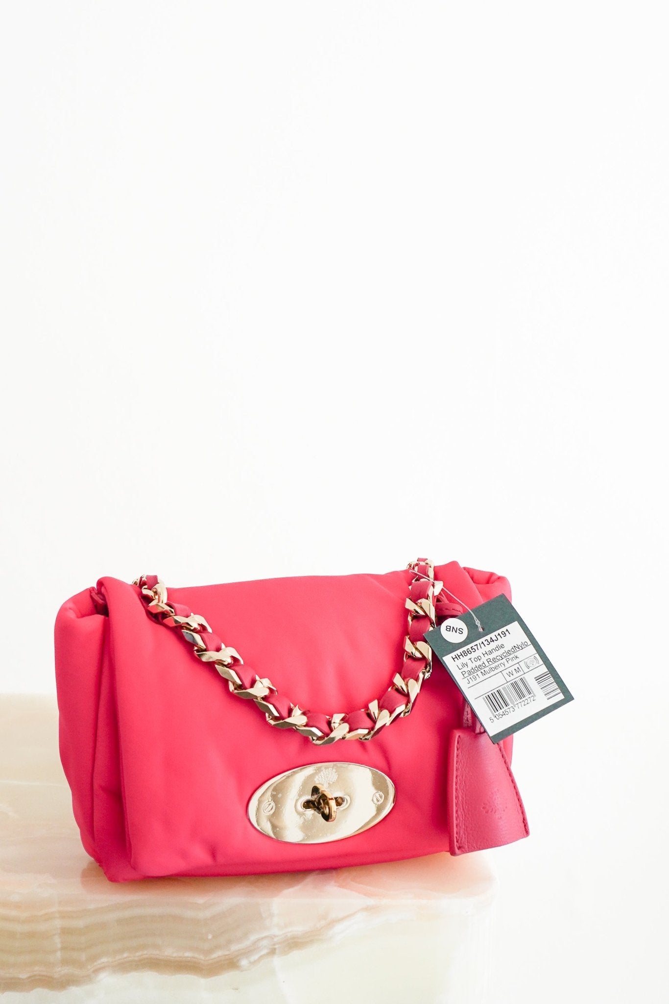 NEW Mulberry Pink Lily Top Handle Padded Nylon Shoulder Bag (RRP £1125) | Authentic Preloved - Reloved Again