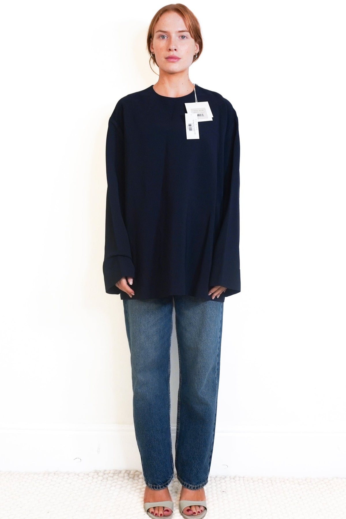 NWT The Row Tamar Navy Top (RRP £1200) | Authentic Preloved - Reloved Again