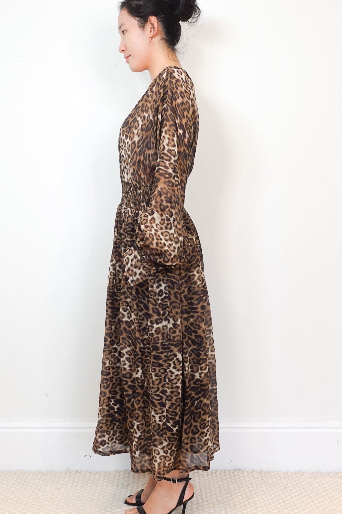 Nili Lotan Brienne Leopard Silk Midi Dress RRP £700 | Authentic Preloved - Reloved Again