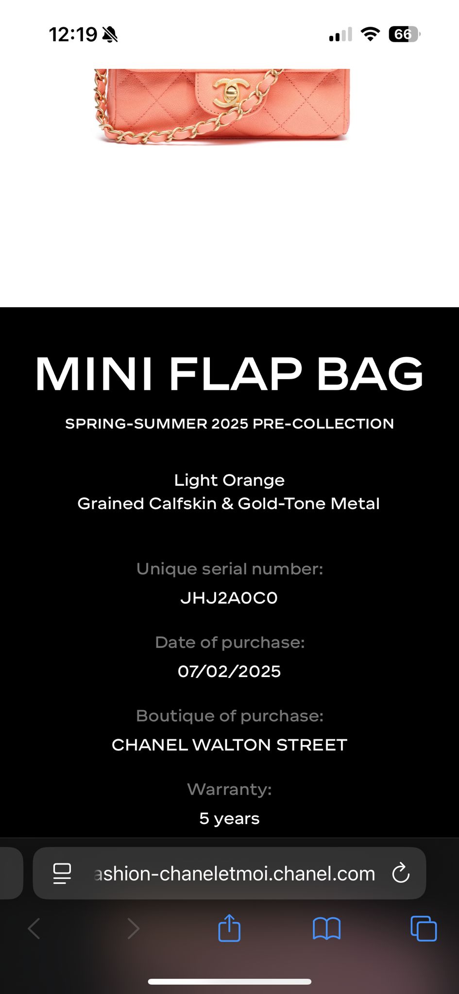 Current Season Chanel Mini Flap bag in light Orange RRP £4780 | Authentic Preloved - Reloved Again