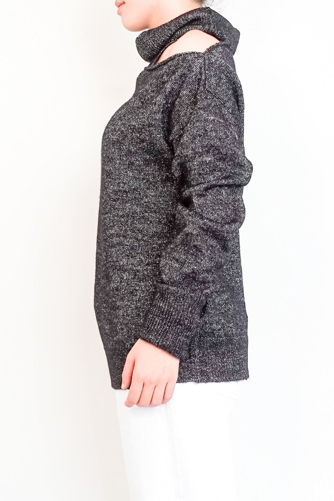 Paige Black Wool Turtle Neck Jumper with Sparkles RRP £180 | Authentic Preloved - Reloved Again