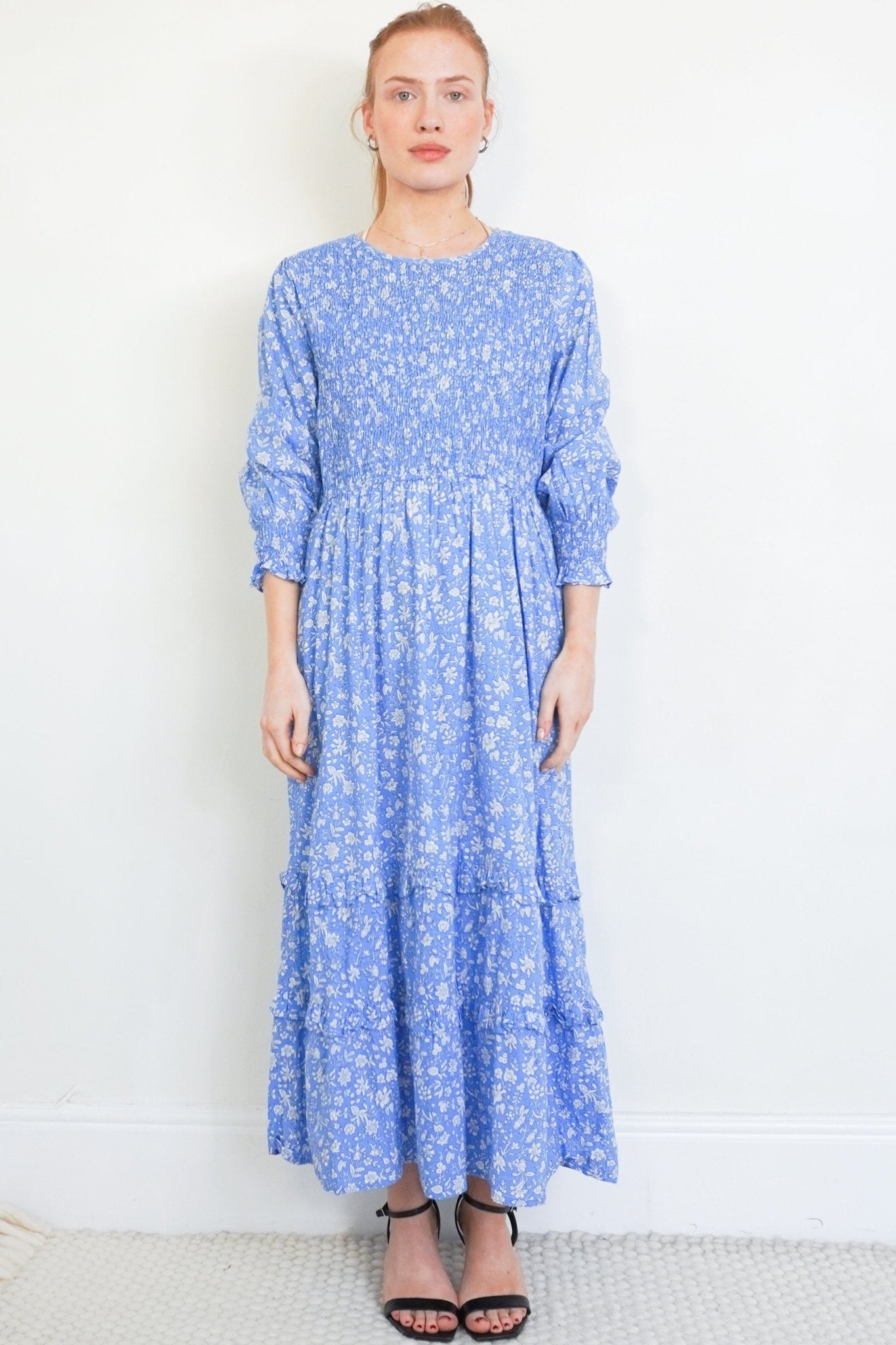 Pink City Prints Blue Maxi Dress RRP £180 | Authentic & Preloved - Reloved Again