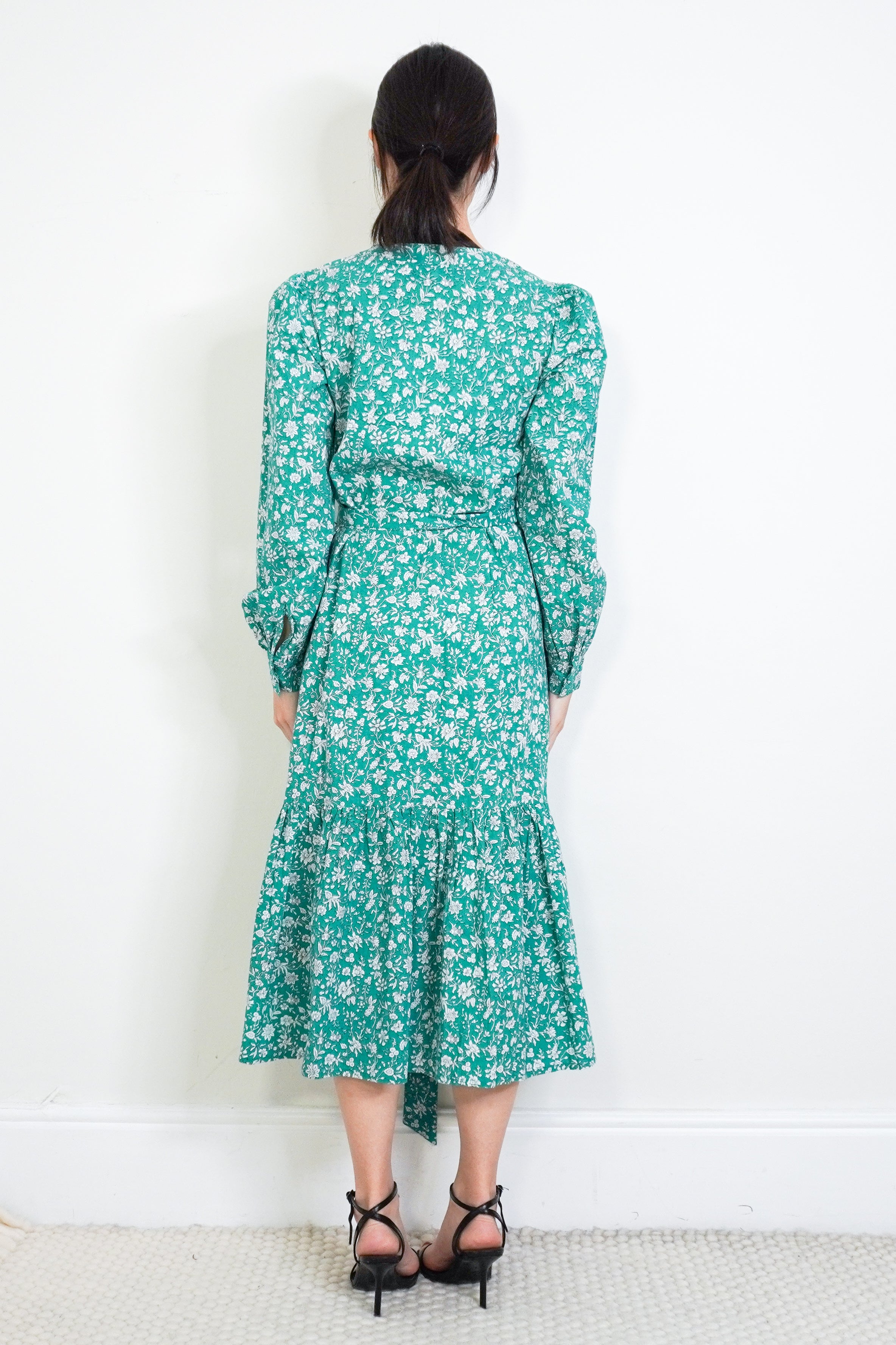 Pink-City-Prints-Green-Floral-Dress-back-picture-Chelsea-London