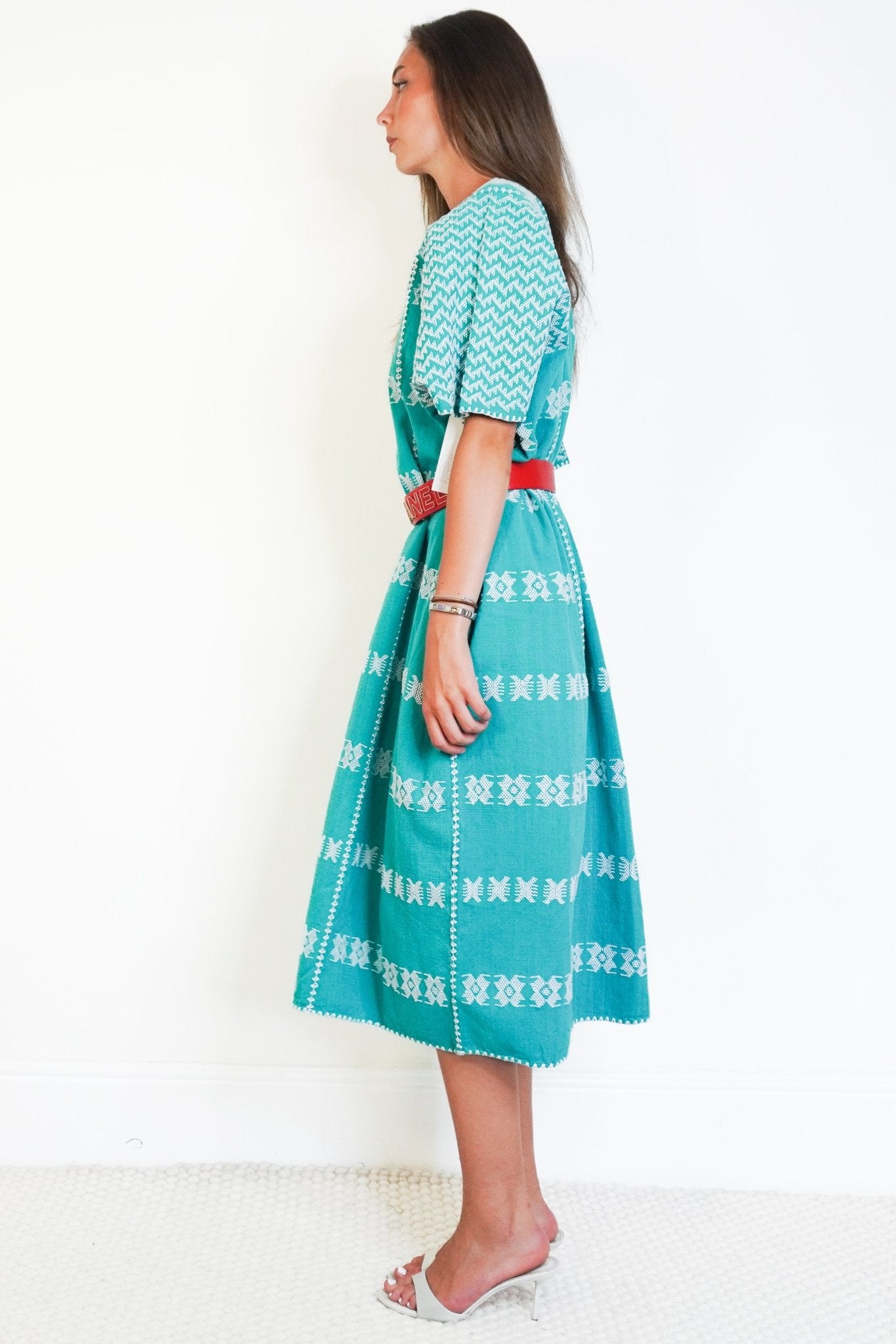Pippa Holt Aqua Kaftan No. 83 (RRP £643) | Authentic and Preloved - Reloved Again