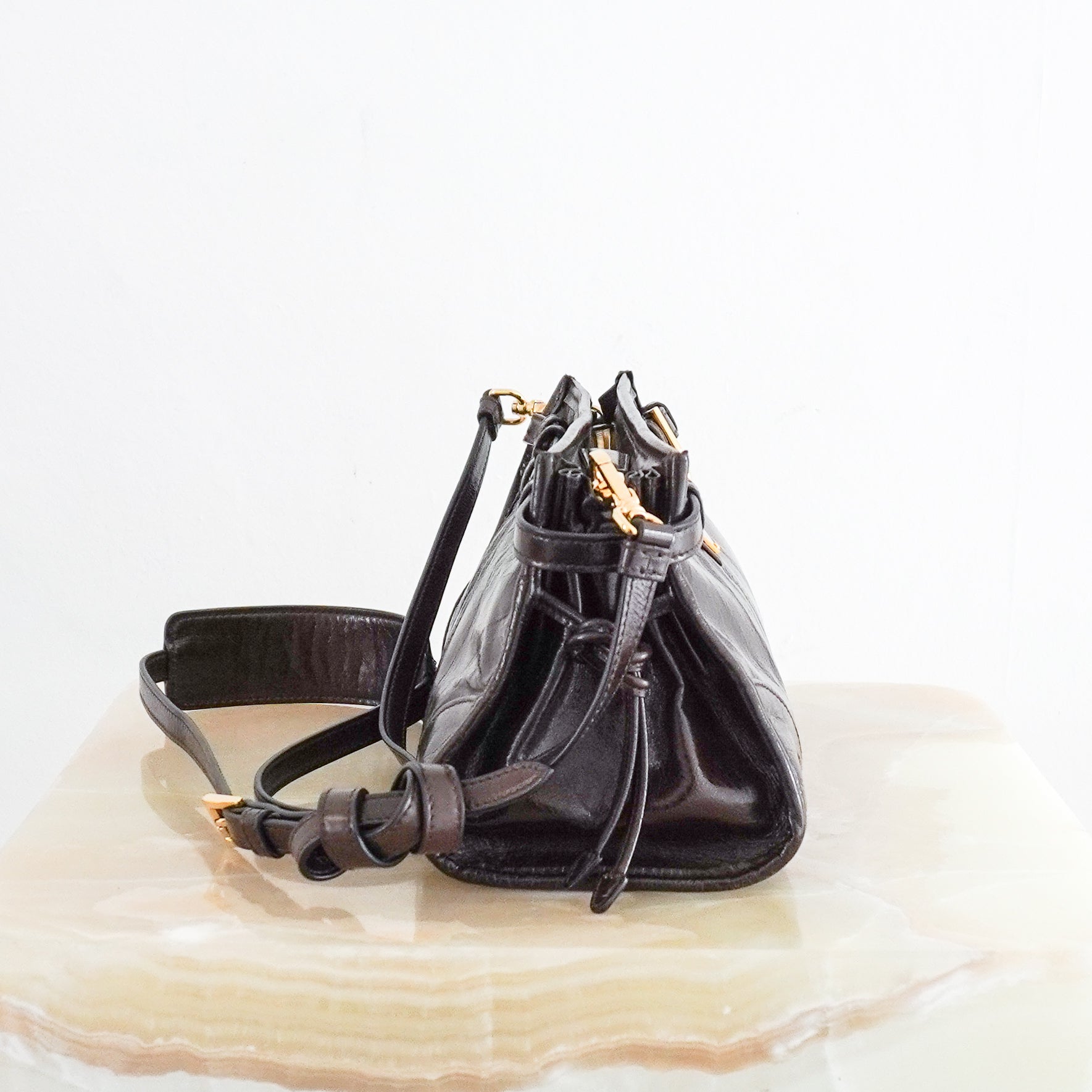 NEW Prada Bonnie Small Leather Shoulder Bag (RRP £1980) | Authentic Preloved - Reloved Again