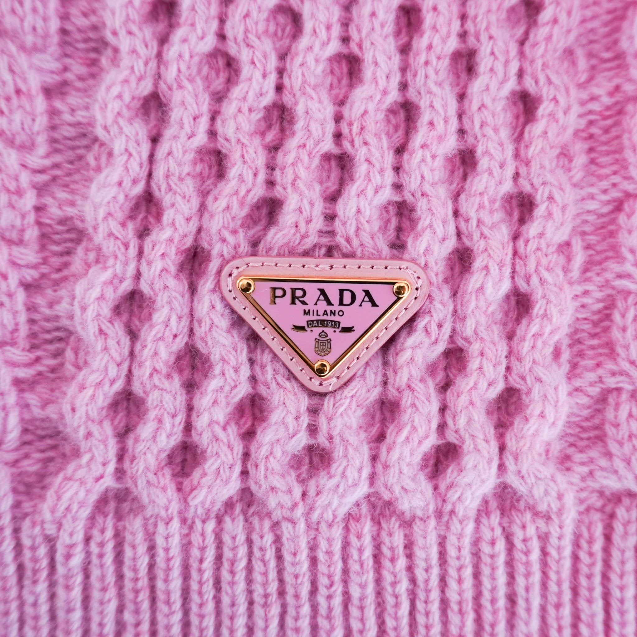 Prada Pink Knitted Scarf RRP £450 | Authentic Preloved FINAL SALE - Reloved Again