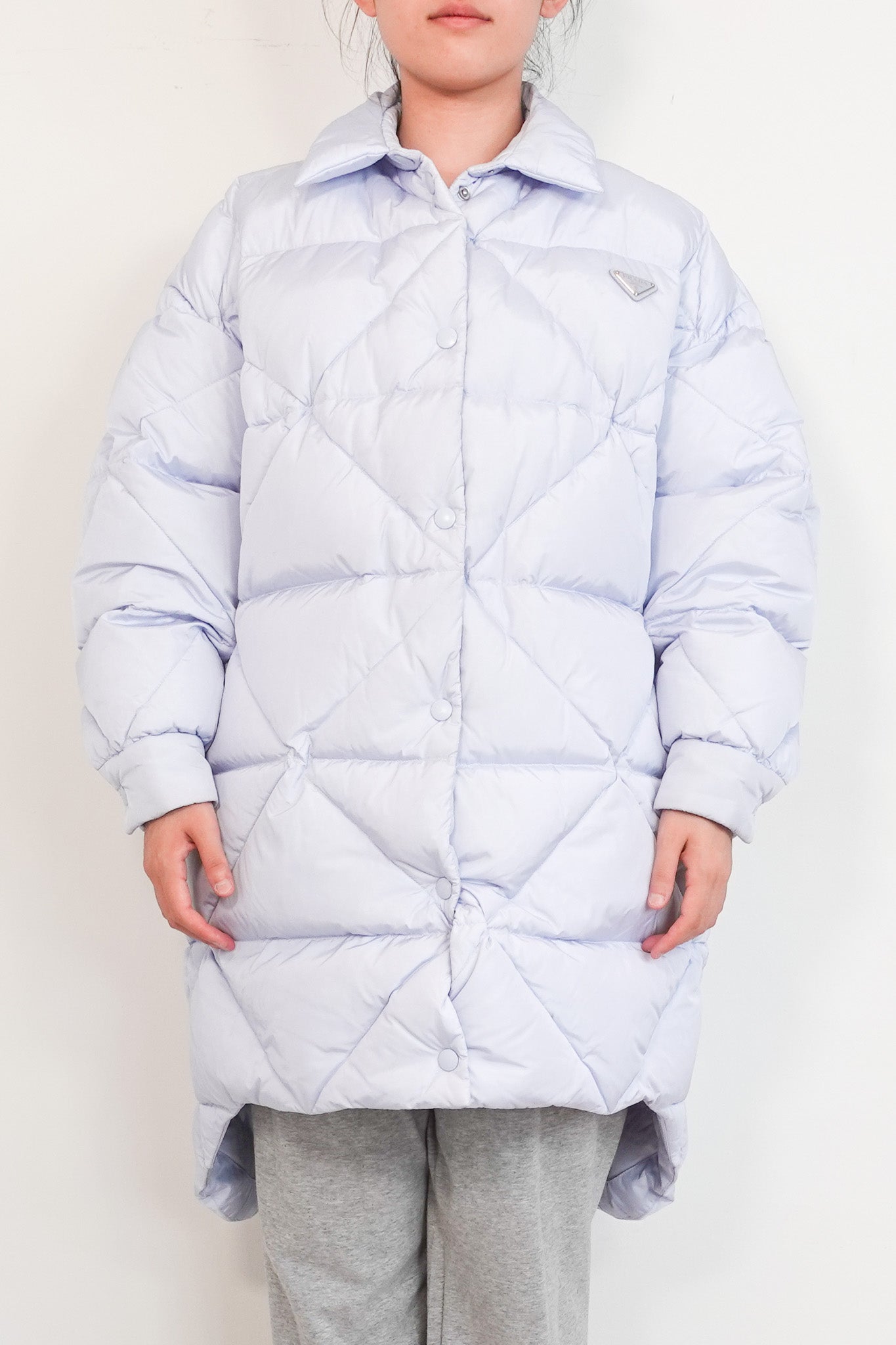 Prada Sky Blue Puffer Jacket RRP £2.5k | Authentic Preloved