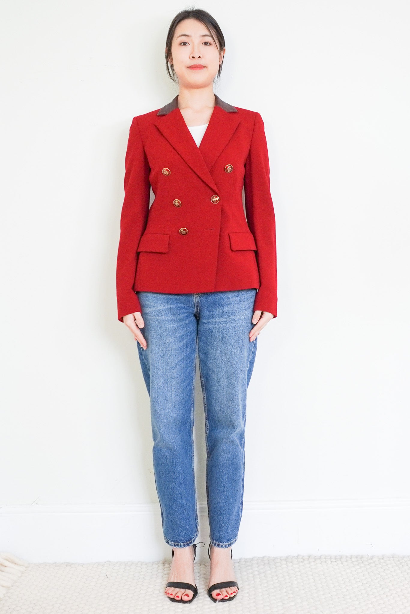 Pucci Red Double - Breasted Blazer RRP £1000 | Authentic Preloved - Reloved Again