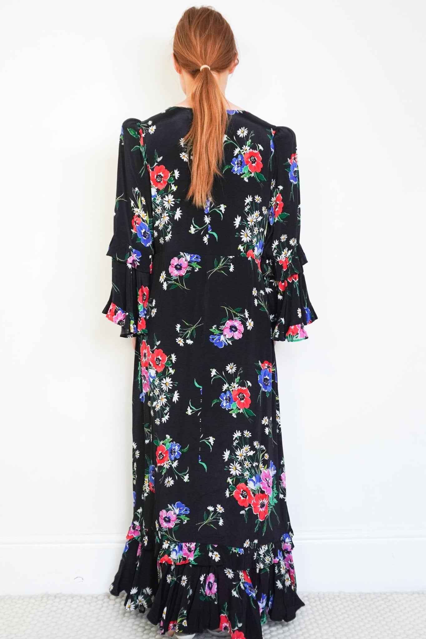 Queens of Archive Black Floral Maxi Dress (RRP £380) | Authentic & Preloved - Reloved Again