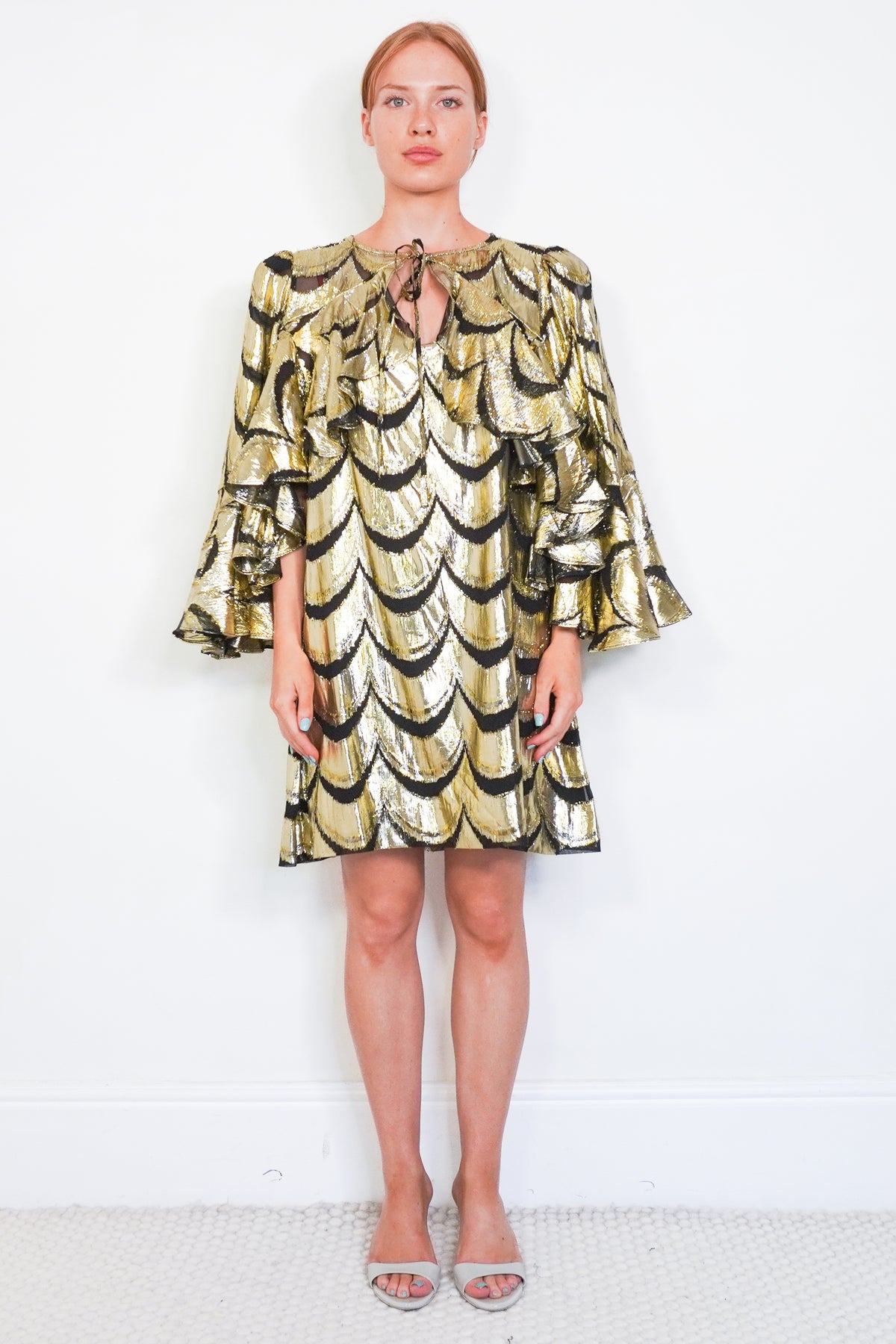 Queens_of_Archive_Metallic_Dress_Set_RRP_600_Archive_Preloved Front Photo