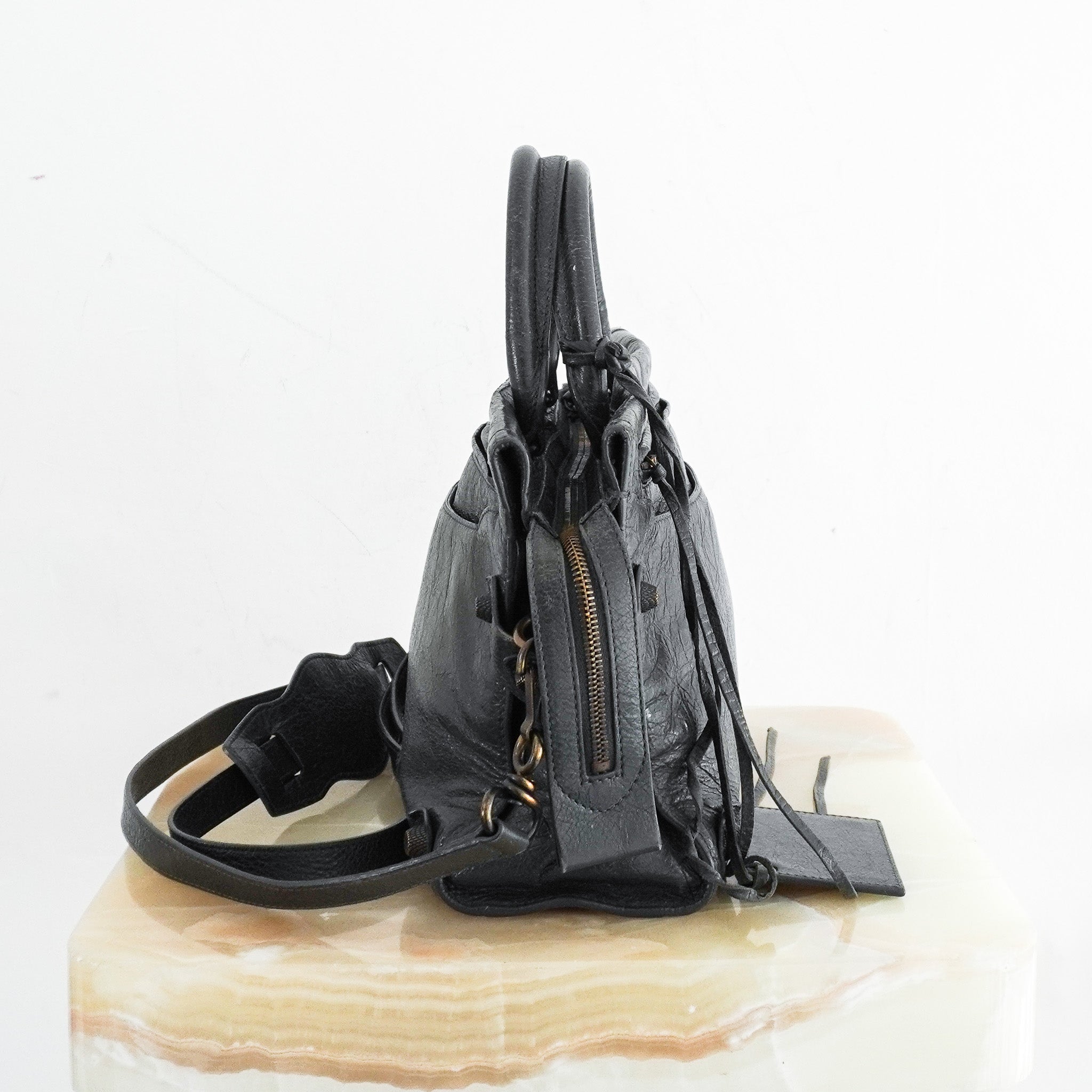 RARE Balenciaga Mute City Bag in Dark Grey | Authentic Preloved - Reloved Again