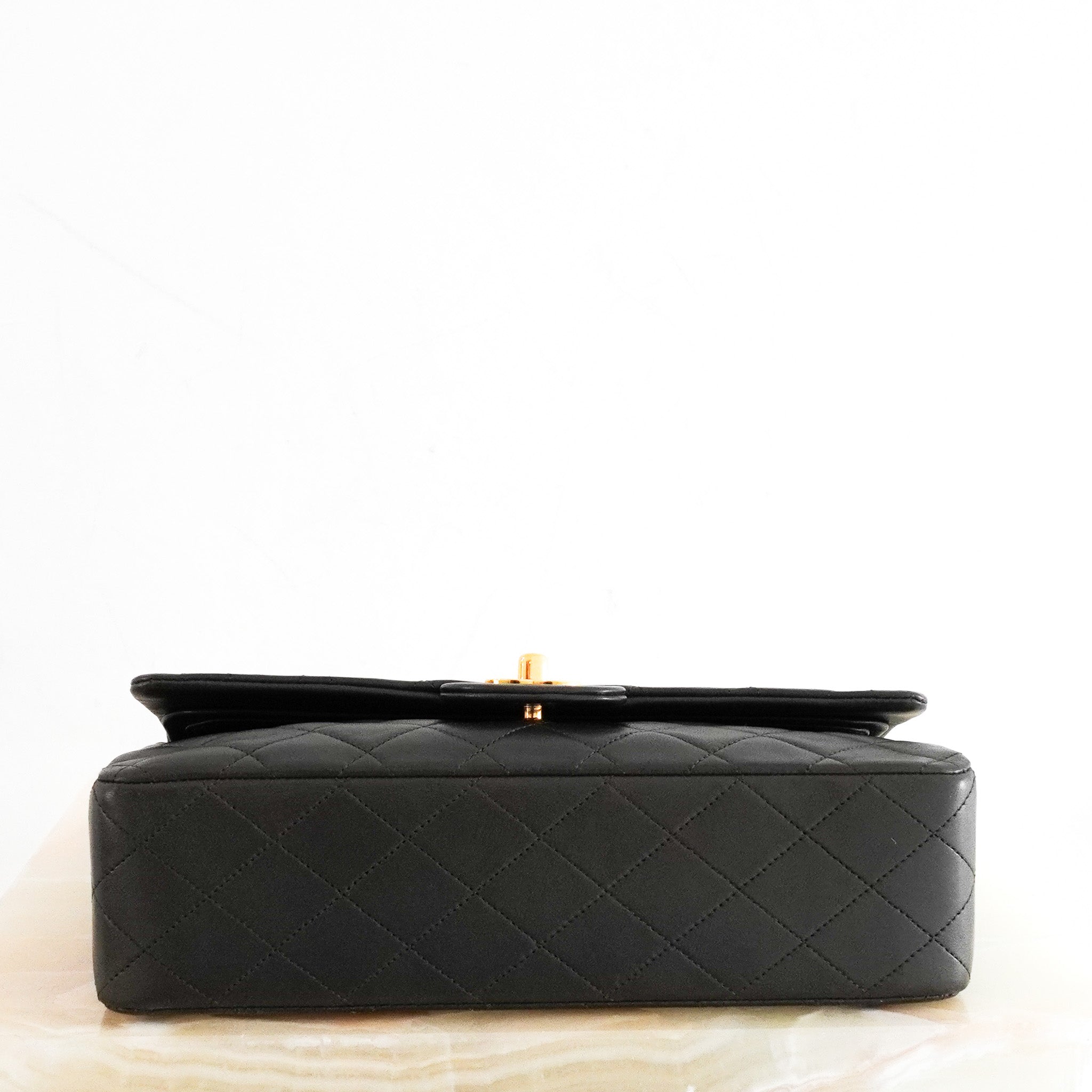 RARE Vintage Chanel Medium Double Flap Khaki Bag RRP £10500 | Authentic Preloved - Reloved Again