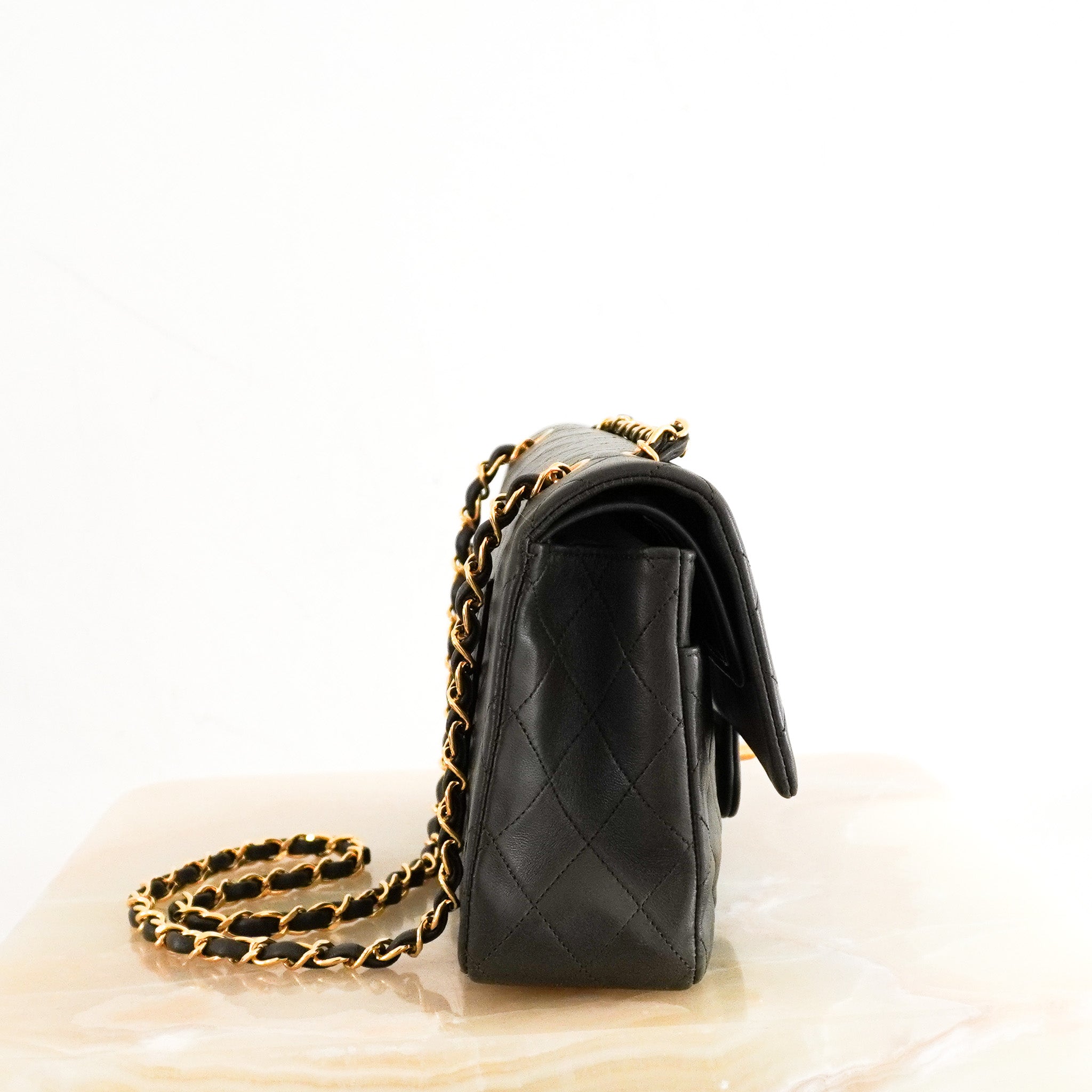 RARE Vintage Chanel Medium Double Flap Khaki Bag RRP £10500 | Authentic Preloved - Reloved Again