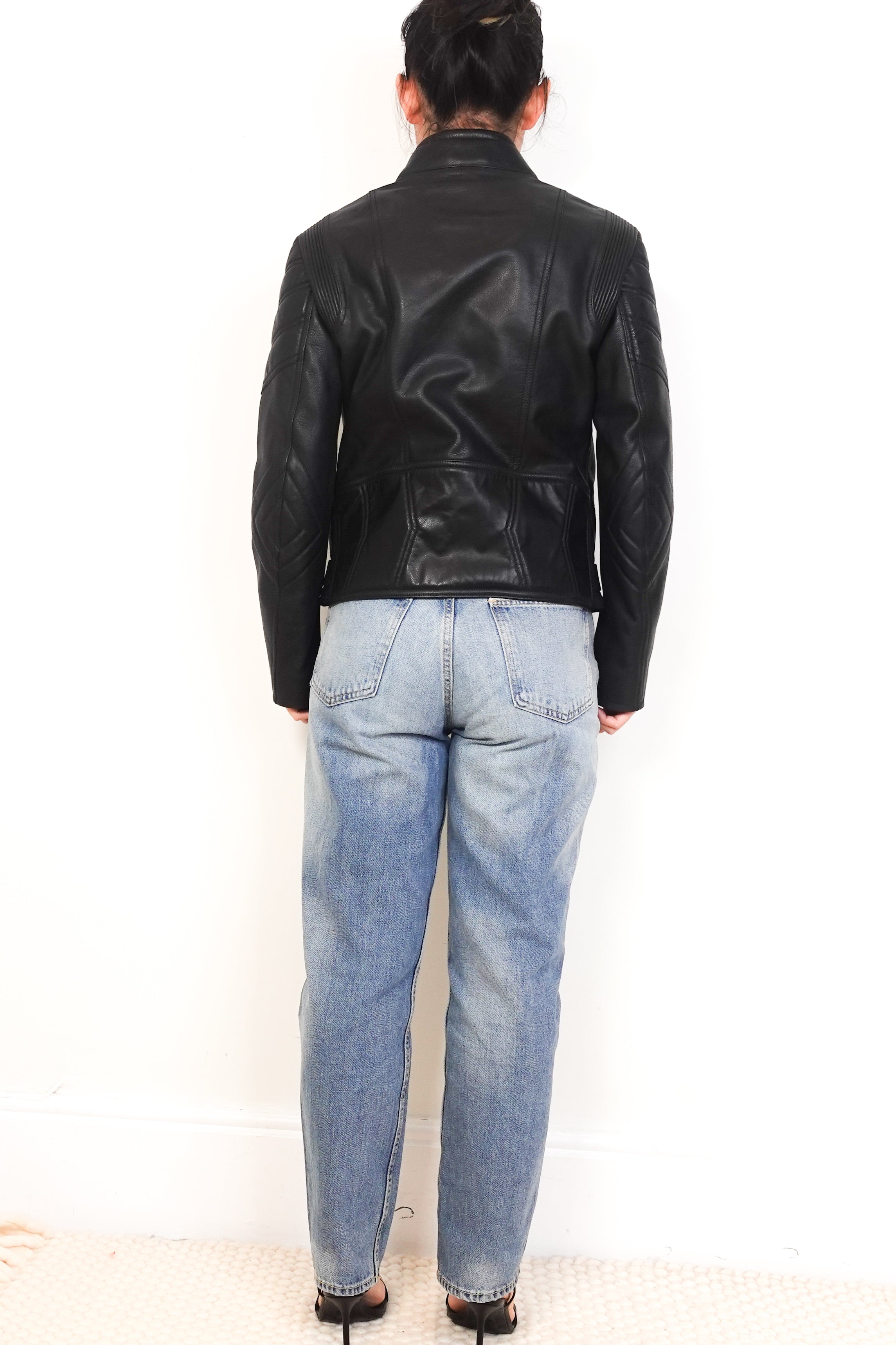 Raey-Black-Belted-Zip-Up-Leather-Moto-Jacket-back-picture-Chelsea-London