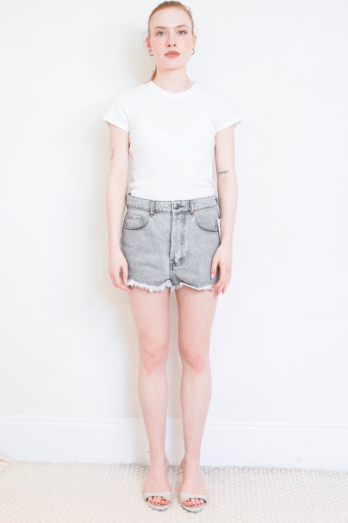 Raey Grey Denim Shorts RRP £200 | Authentic Preloved - Reloved Again