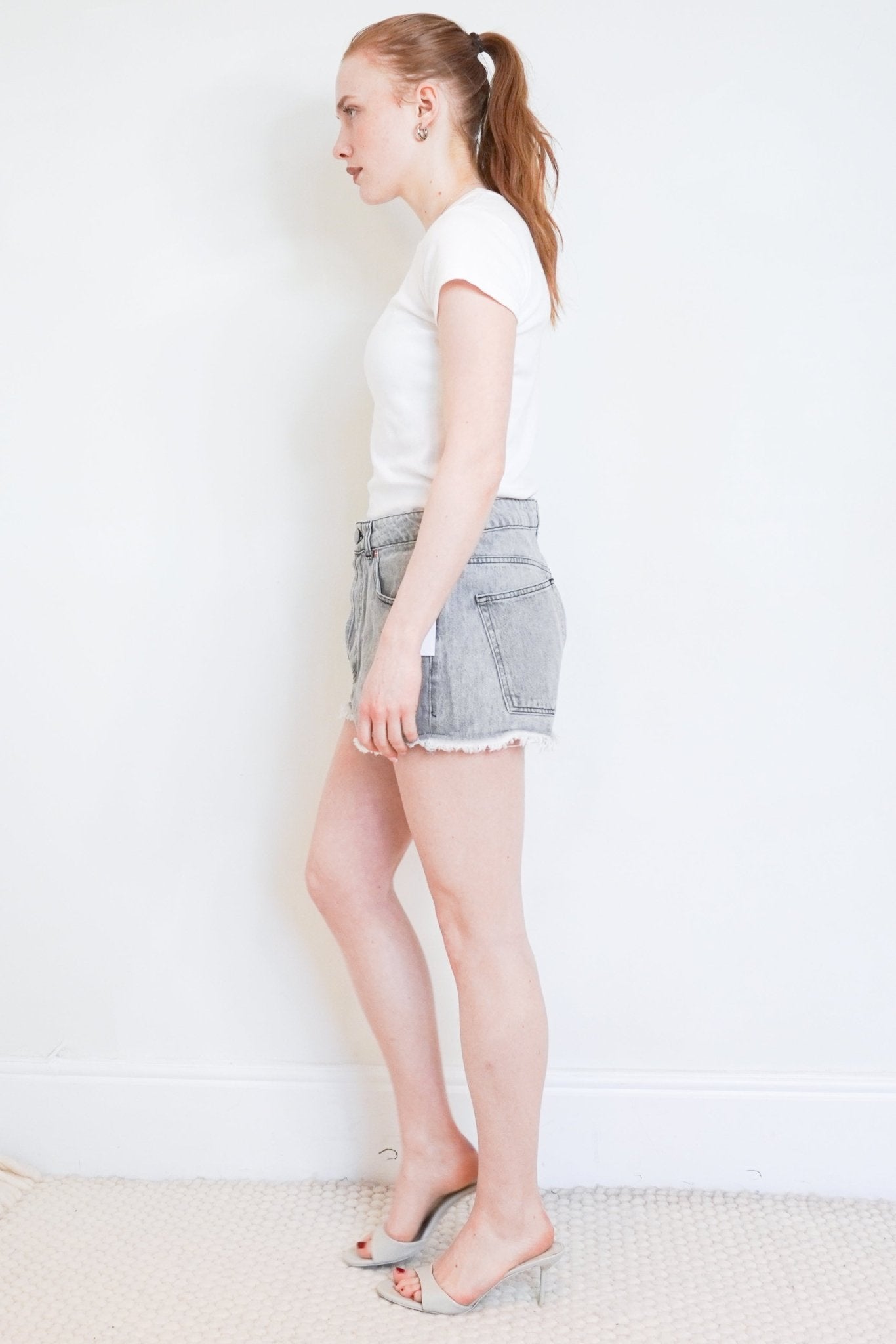 Raey Grey Denim Shorts RRP £200 | Authentic Preloved - Reloved Again