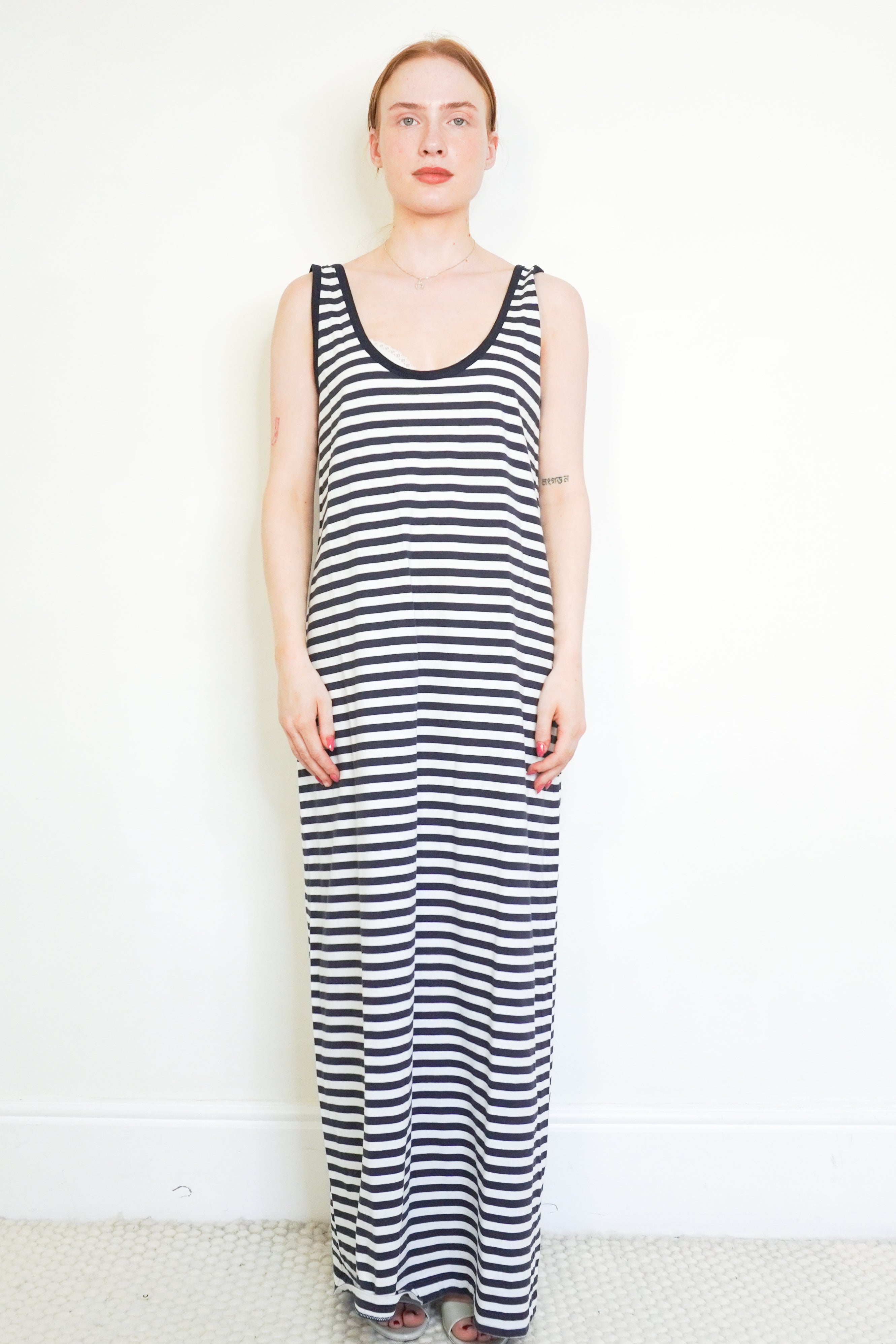 Raey Breton Sleeveless Maxi Dress front photo chelsea london