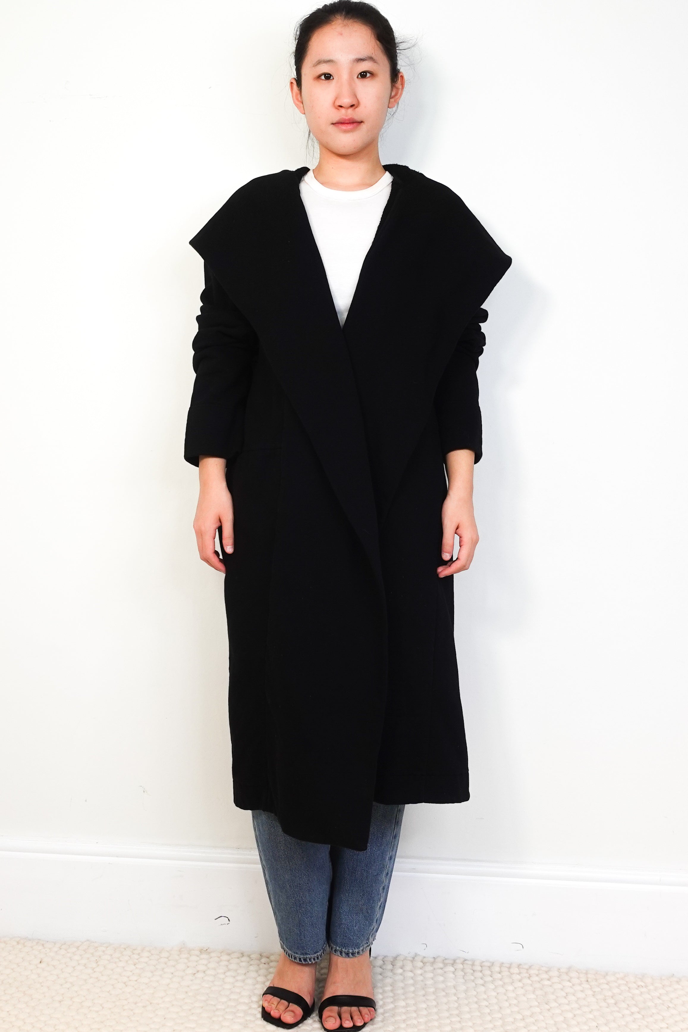 Rick-Owens-Black-Maxi-Sweatshirt-Jacket-front-picture-2-Chelsea-London