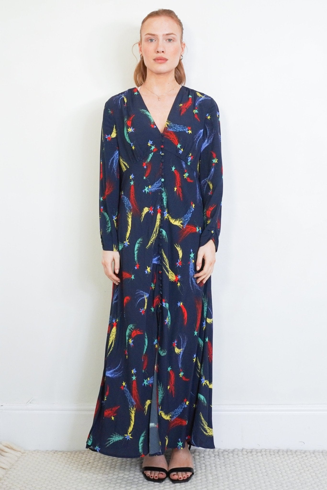 Rixo Blue Katie Dress RRP £340| Authentic & Preloved - Reloved Again