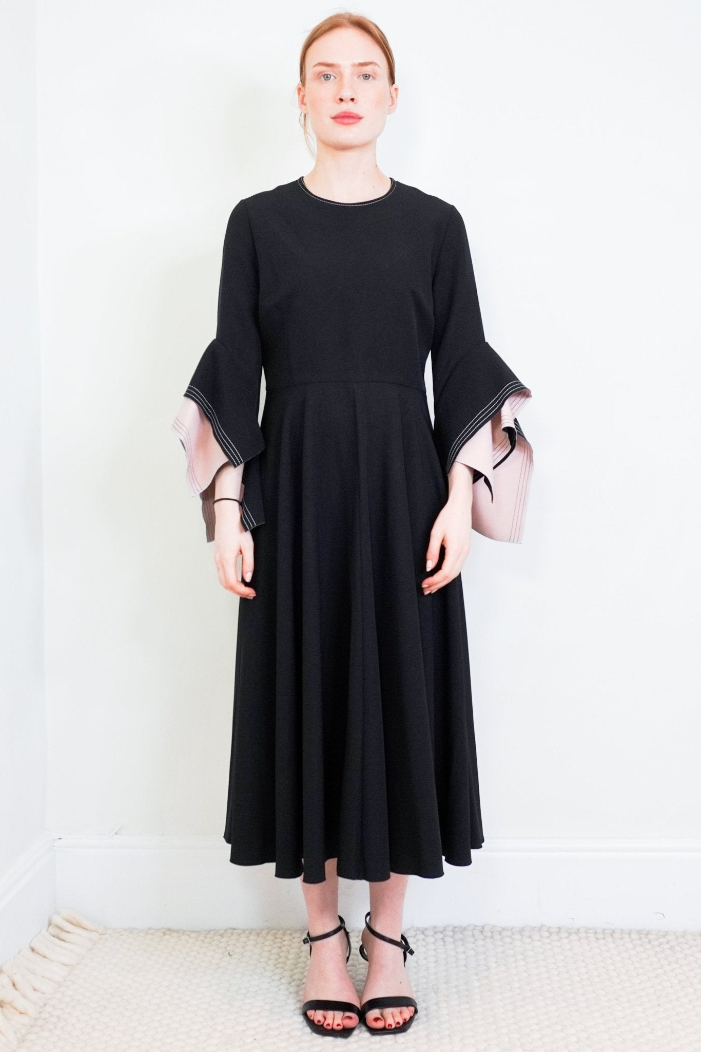 Roksanda Black Bell Sleeve Dress RRP £1150 | Authentic Preloved - Reloved Again