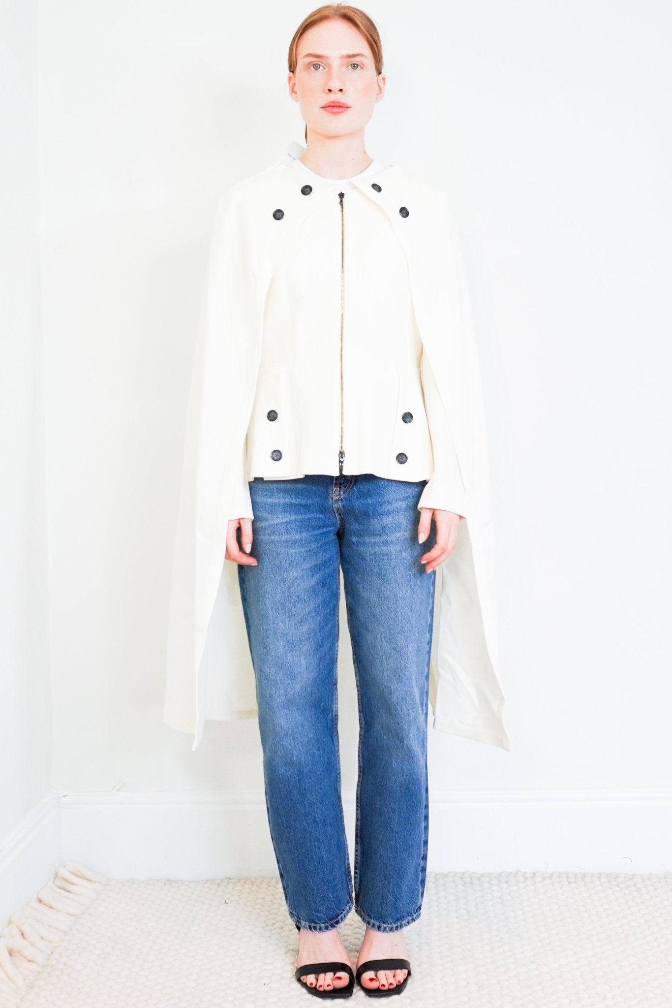 Roland Mouret Cream Jacket with Cape RRP £550 | Authentic Preloved - Reloved Again