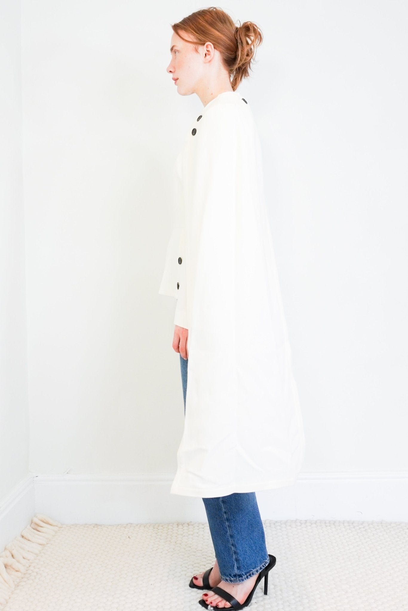 Roland Mouret Cream Jacket with Cape RRP £550 | Authentic Preloved - Reloved Again