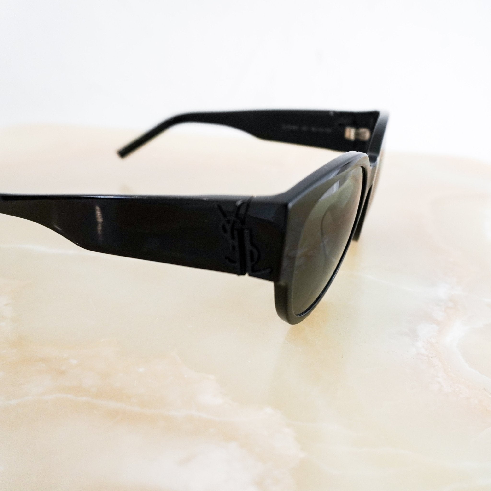 Saint Laurent Black Oversized Sunglasses RRP £350 | Authentic Preloved FINAL SALE - Reloved Again