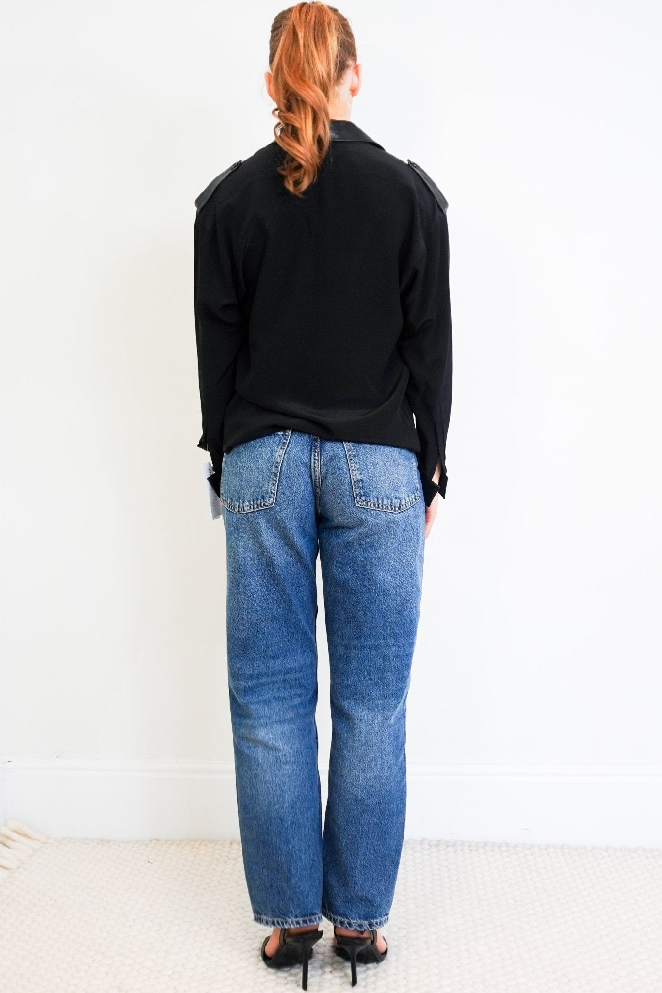 Saint Laurent Black Silk Blouse RRP £1200 | Authentic Preloved - Reloved Again