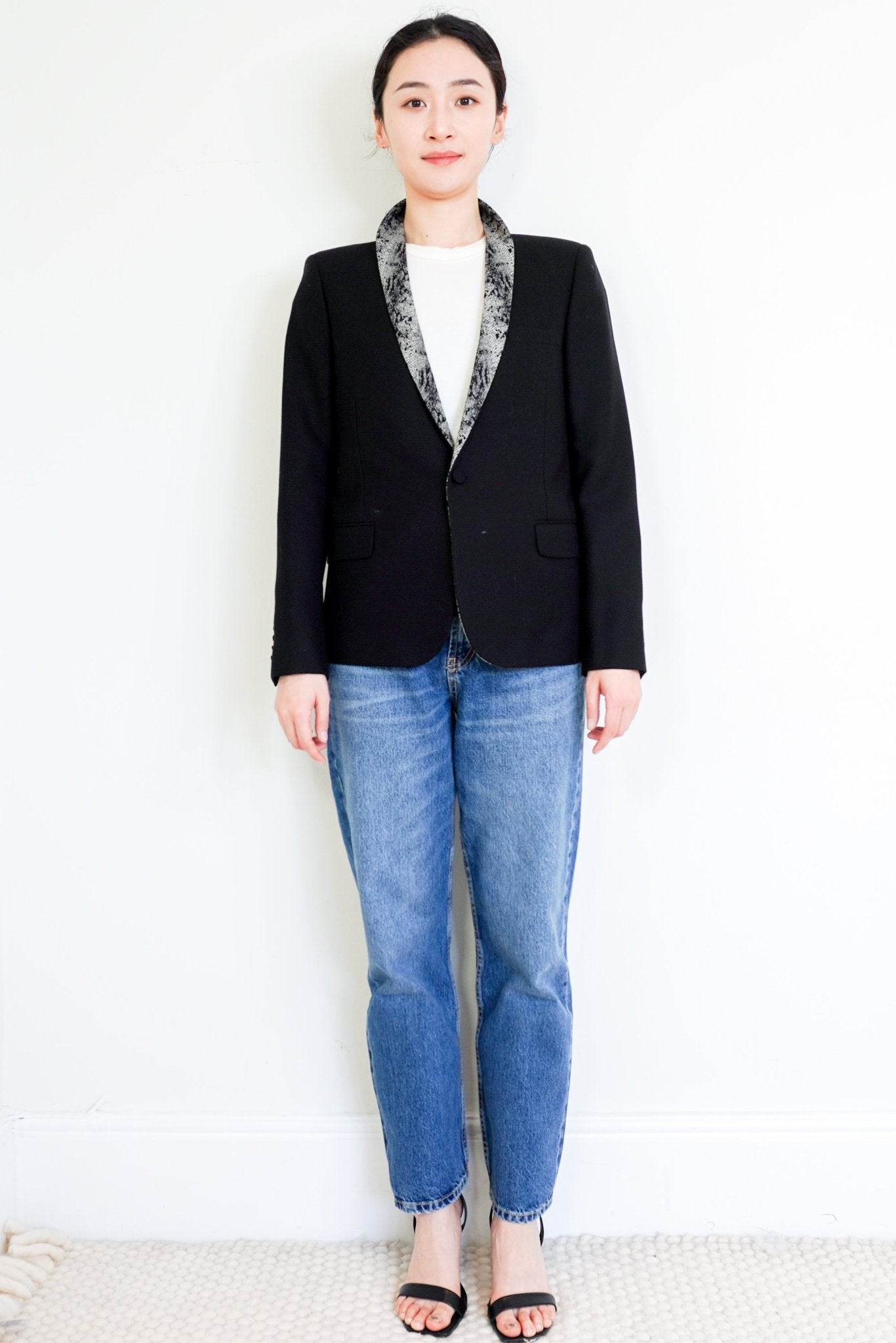 Saint Laurent Black Snakeskin Lined Blazer RRP £1.2K | Authentic Preloved - Reloved Again