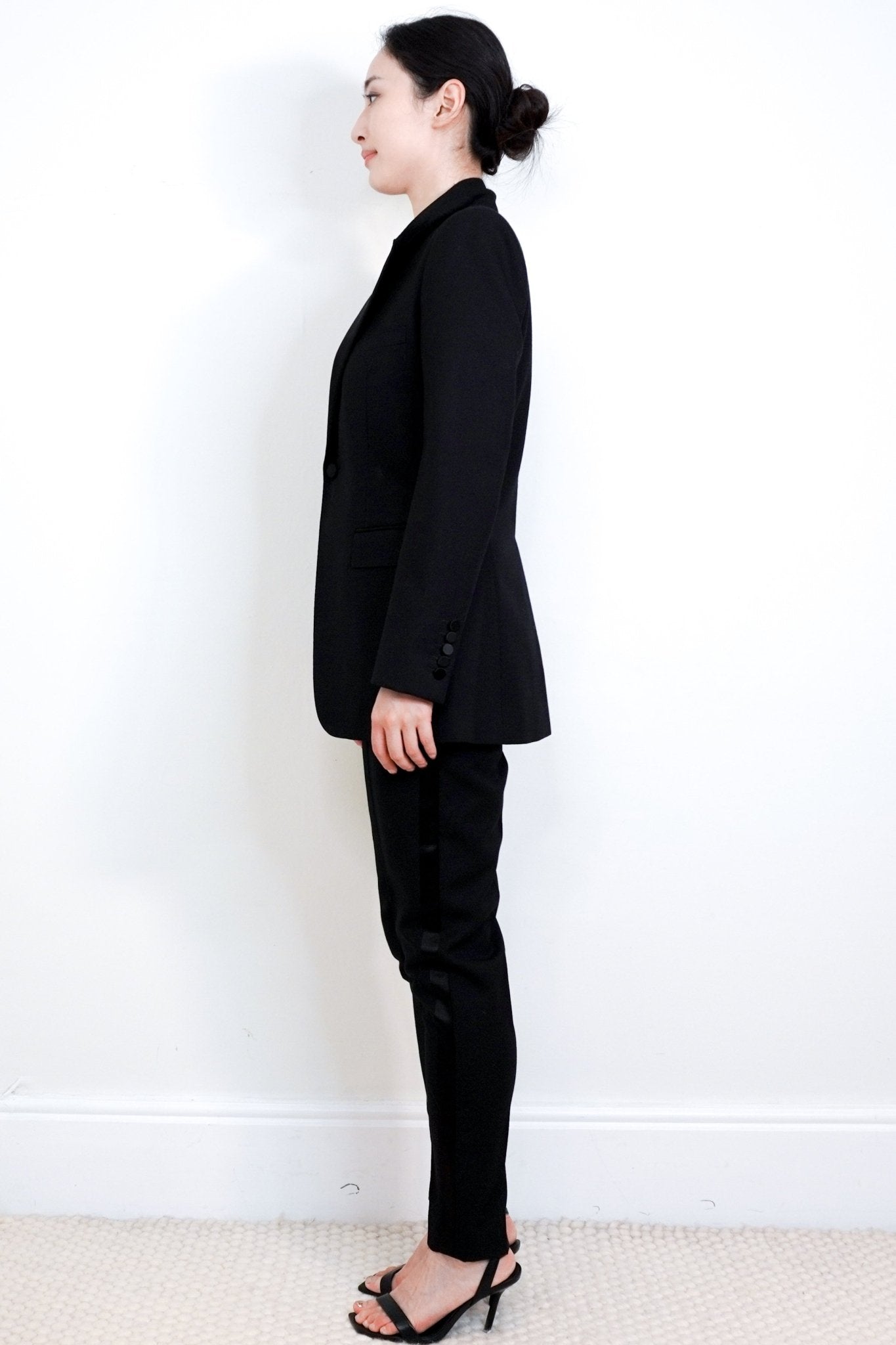 Saint Laurent Black Tuxedo Wool Trousers RRP £1100 | Authentic Preloved - Reloved Again