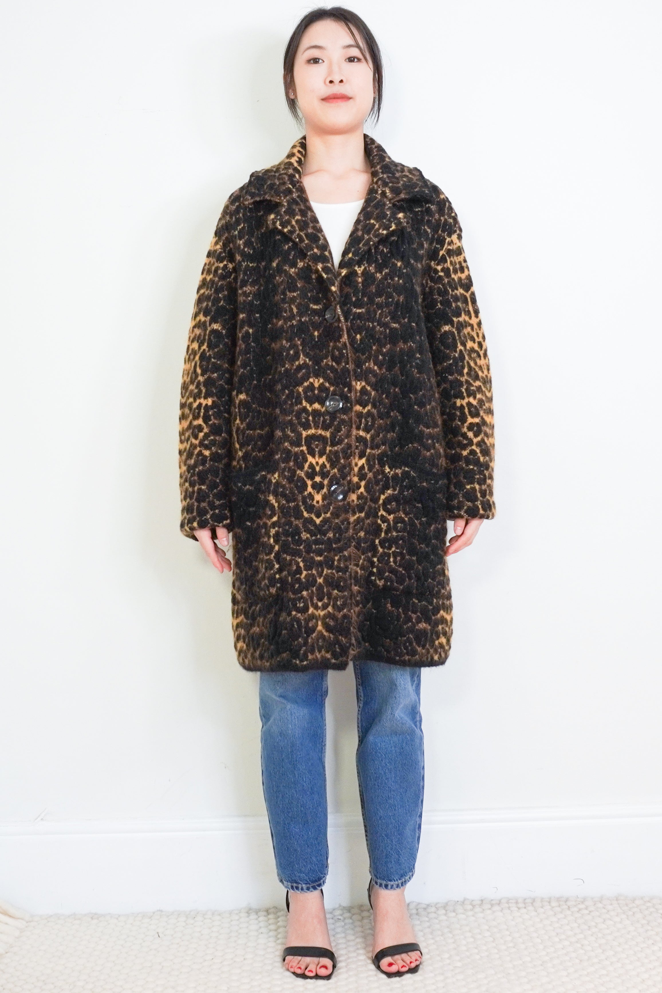 Saint-Laurent-Leopard-Knitted-Coat-front-picture-Chelsea-London